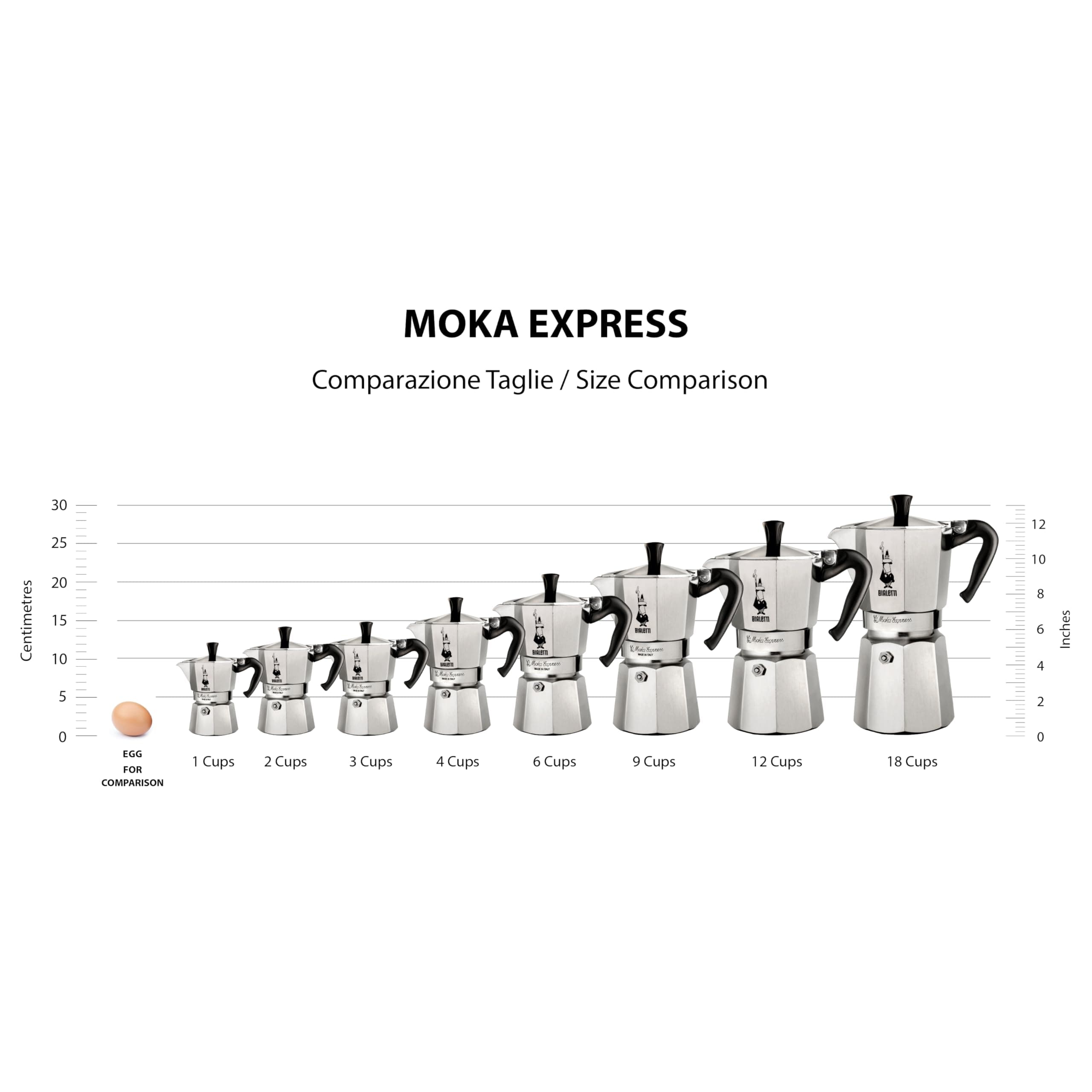 Bialetti 4952 Moka Express Stovetop Espresso Maker– Black Aluminum Moka Pot, Classic Octagonal Design, Rich Authentic Espresso Brewing, Durable Coffee Maker, Ideal for Home & Office Use