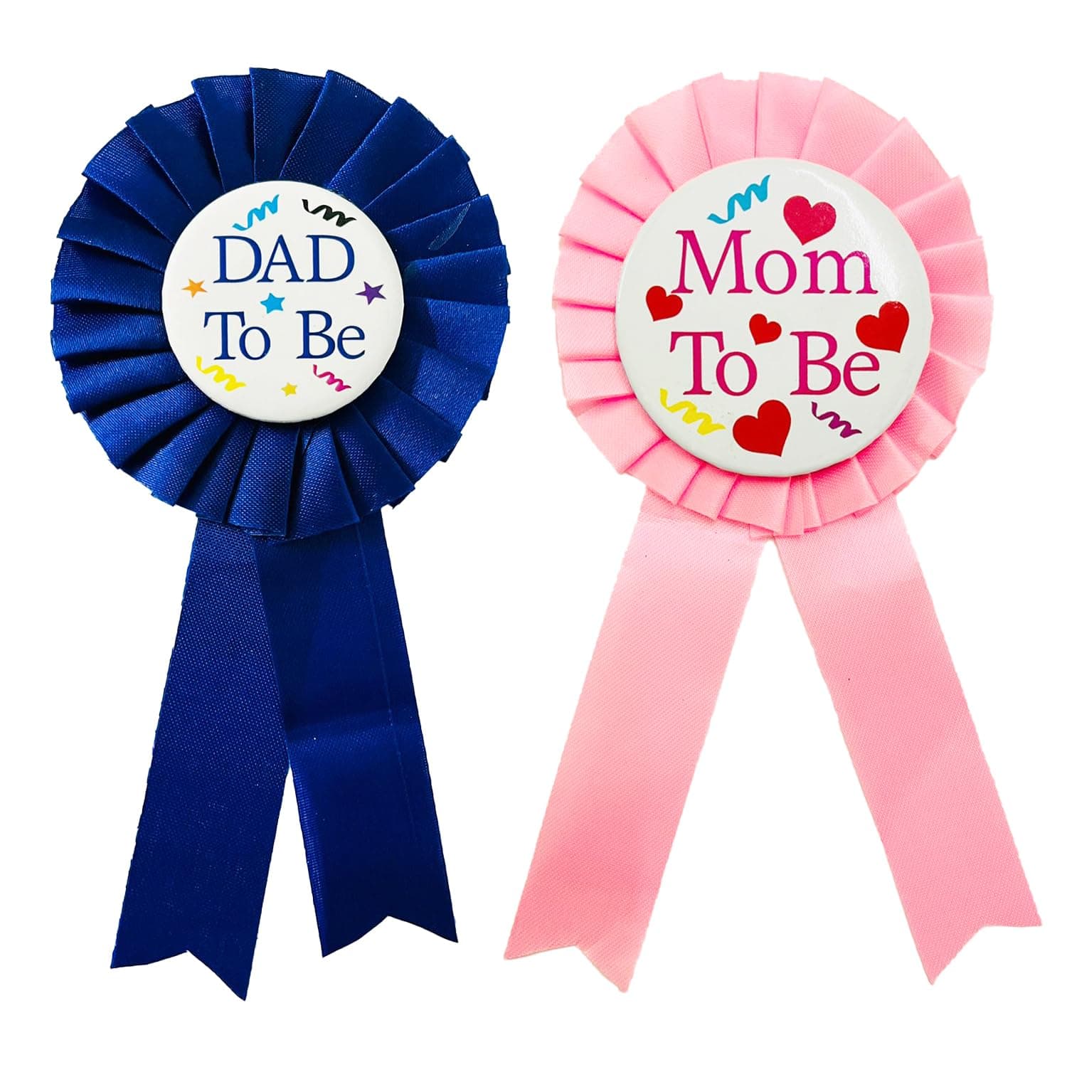 Zyozique 2 Piece Mom to Be & Dad to Be Tinplate Badge Pin for Welcome Baby Boy or Girl, Baby Shower Celebration Mom Gifts | Baby Shower Party Kit