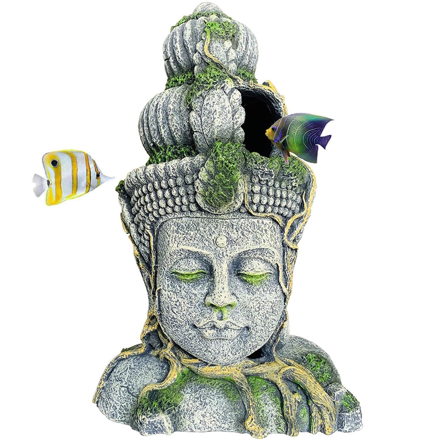 Mistletoe Natural Aquarium Buddha Statue Decoration for Cave for Large Fish Tank ONLY for Above 2ft Tank Decor