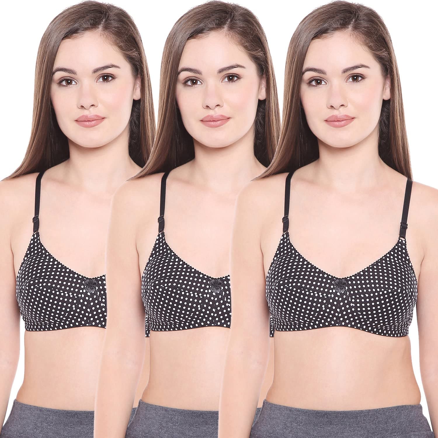Bodycare Women's Cotton Non Padded Wire Free Sports Bra