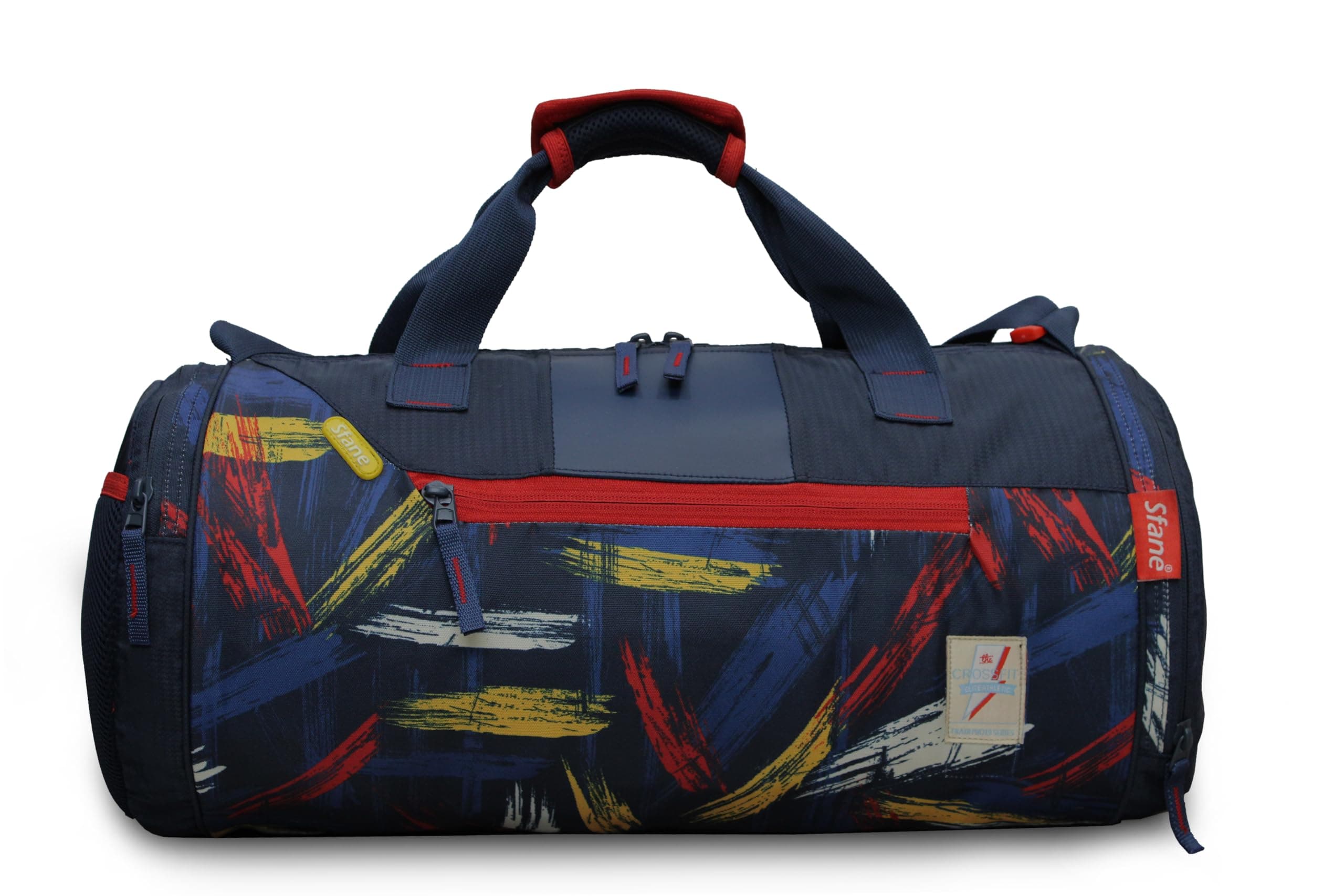 Sfane Gym Bags for Men with Separate Shoe Compartment Sports Gym Bag for Women Duffle Bags for Gym, Duffel Bags Sports Bag - Blue & Red
