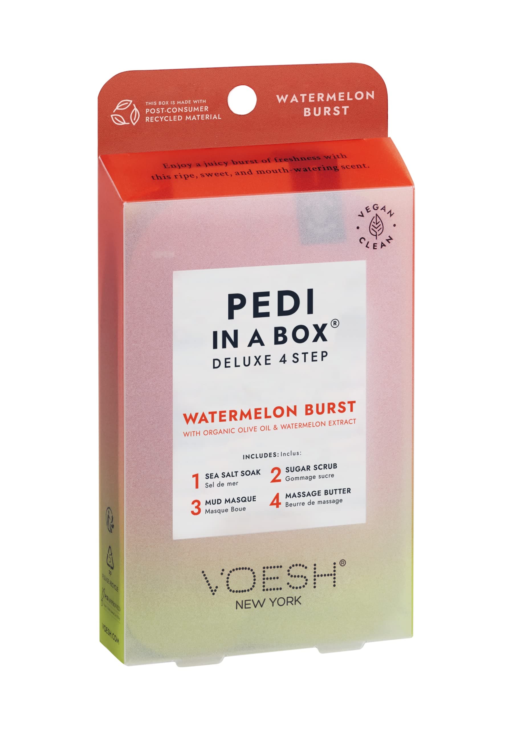 Voesh Pedicure in a Box Deluxe 4 Step - Watermelon Burst.