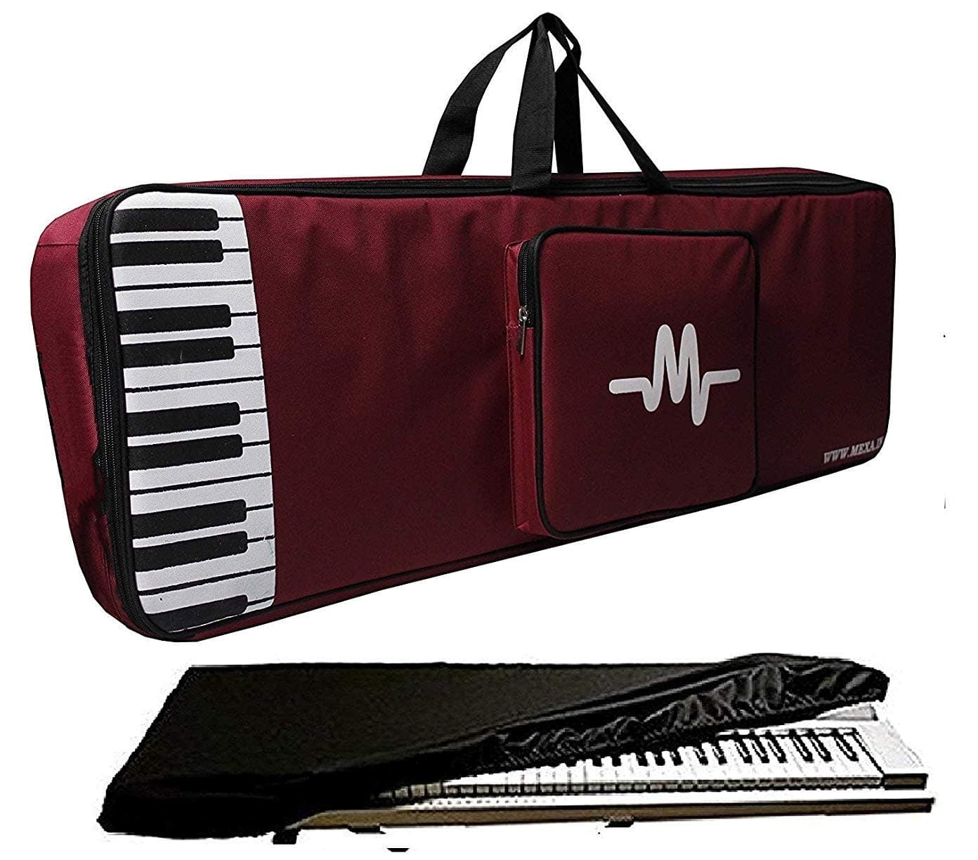 Mexa Keyboard Bag Compatible with casio cts200 / cts100 / cts300 / cts195 Keyboard Padded Quality with dust Cover.