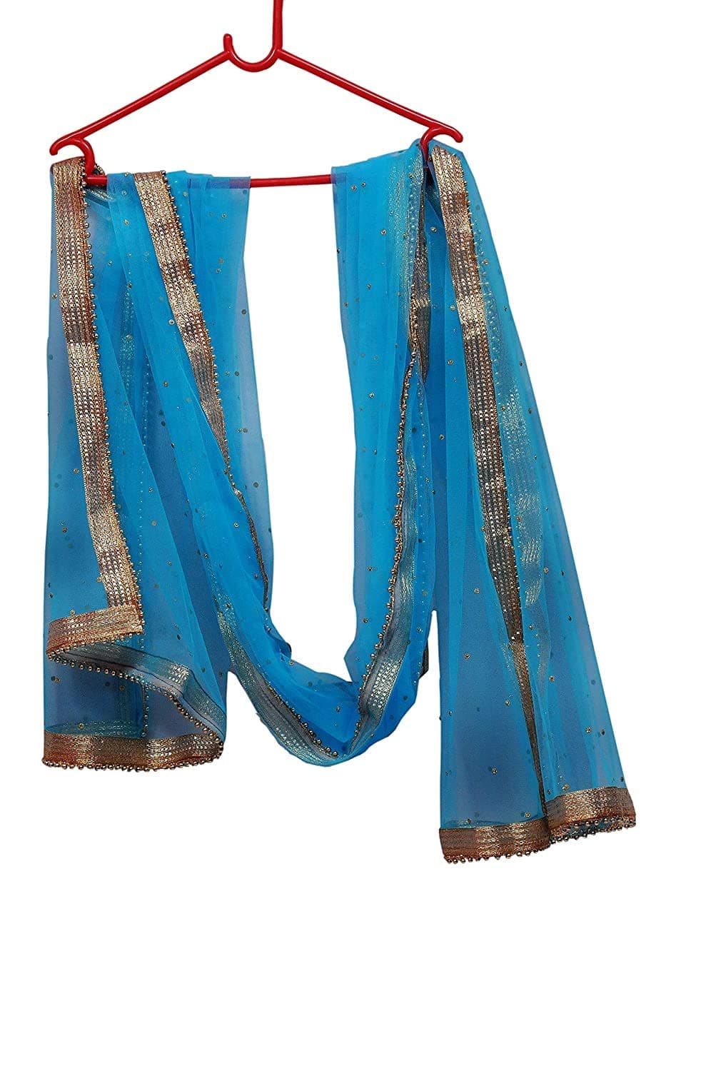 series Women's Net Stonework Dupatta, Blue, Free Size