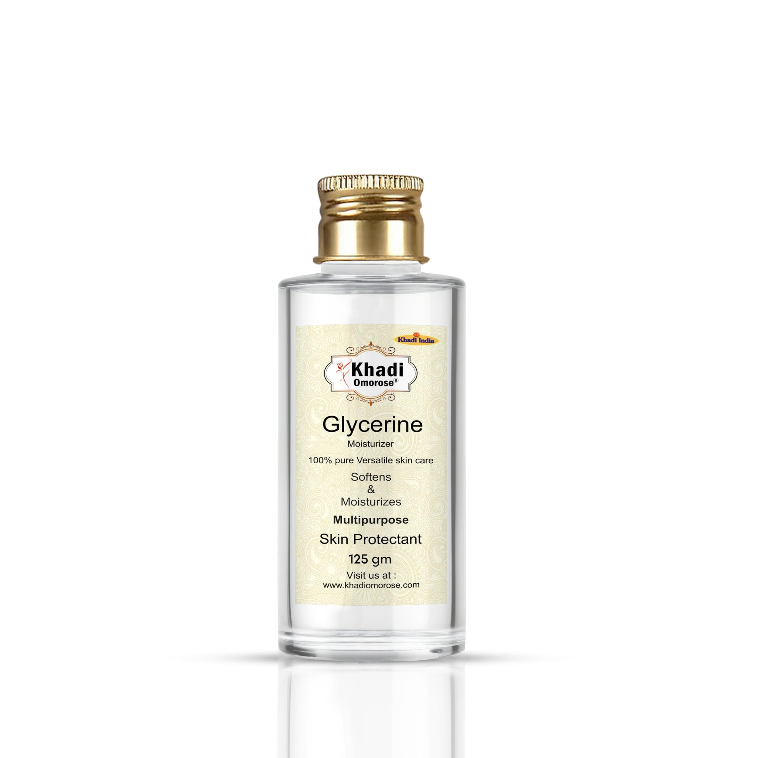 KHADI Omorose Glycerine (Pure and Unscented) For Soft And Moisturize Skin | 125 Gram, Liquid