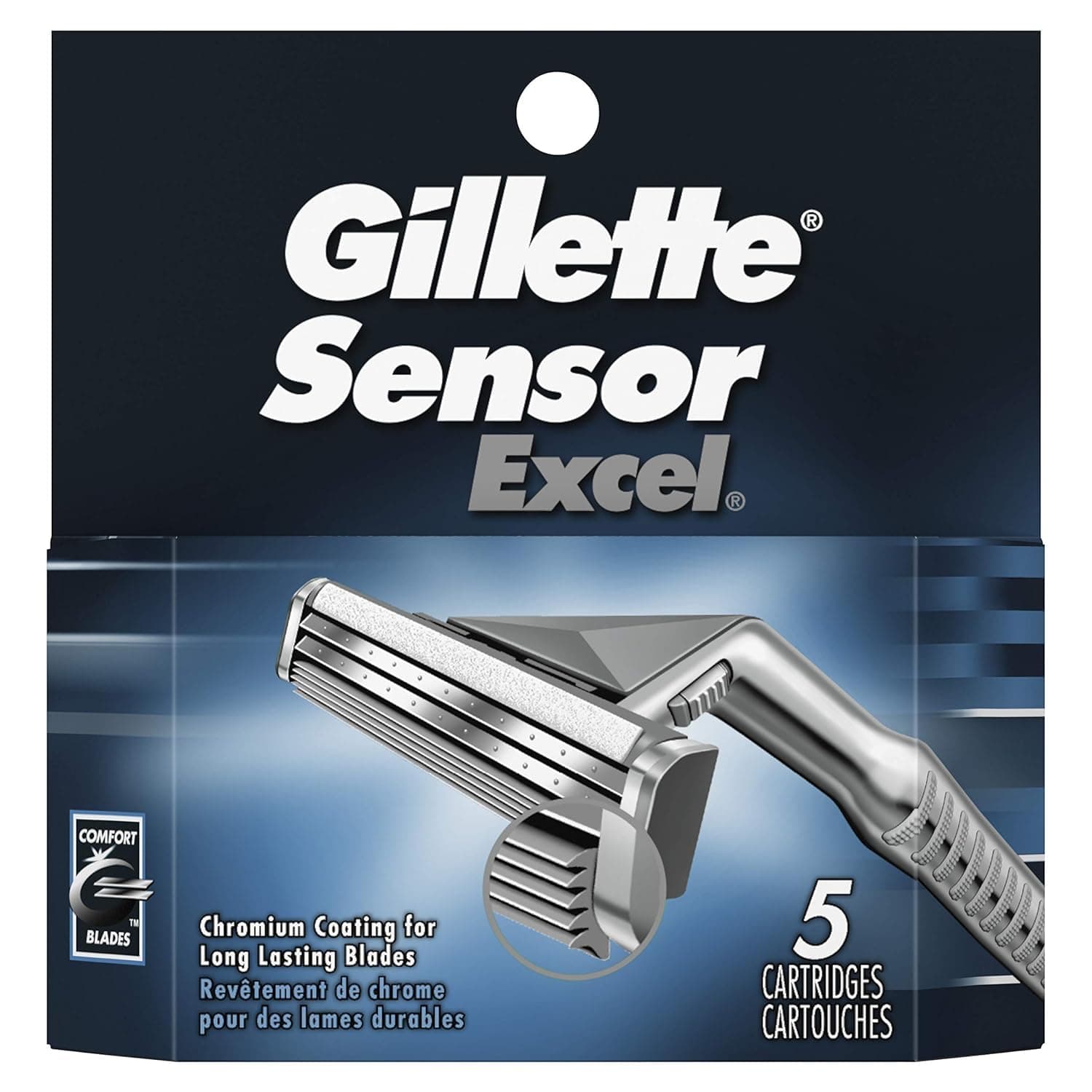 Gillette Sensor Excel Refill Razor Blade Cartridges - 5 Blades Cartridges (5 count)