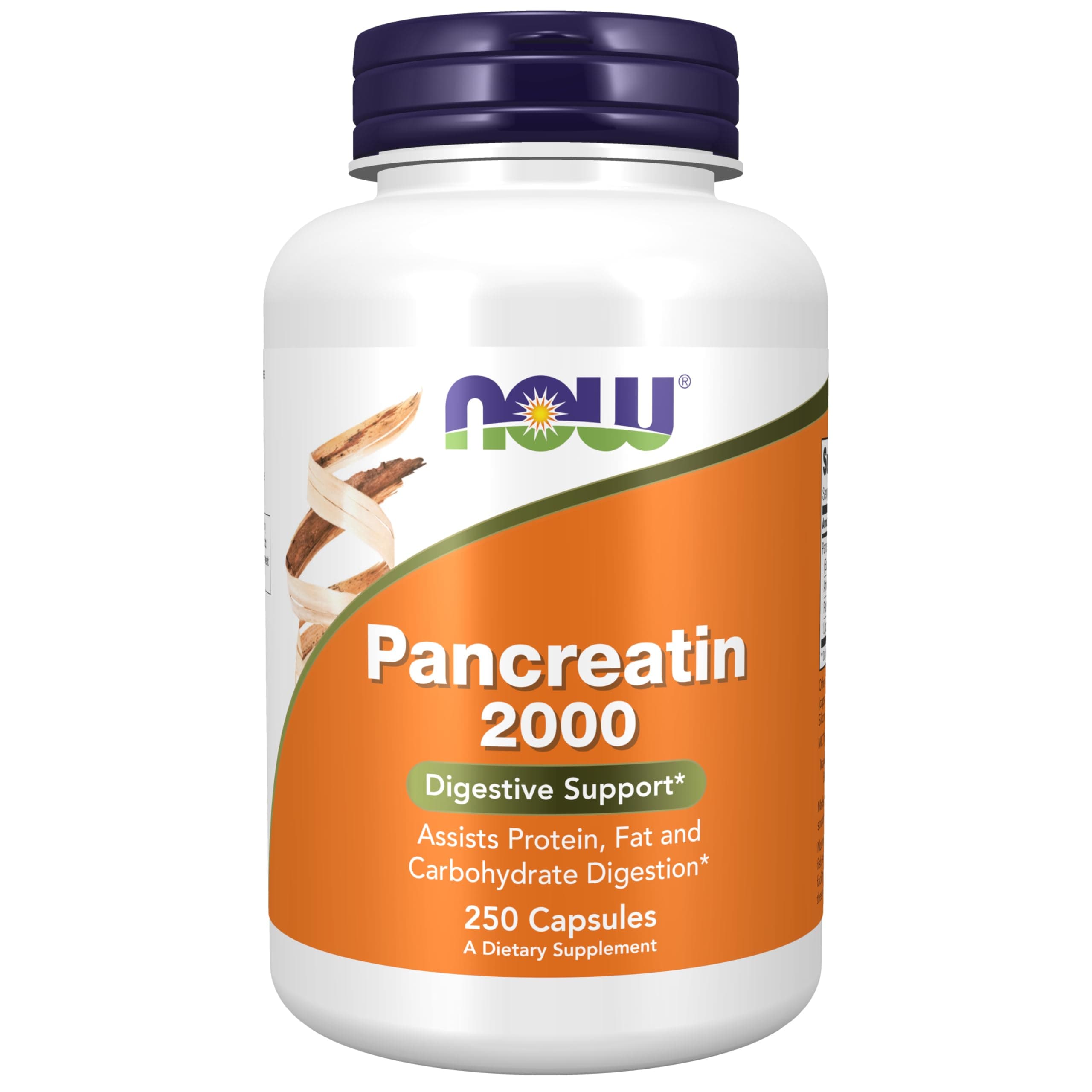 Now Foods Pancreatine 10X - 200mg , Capsules, 250-Count