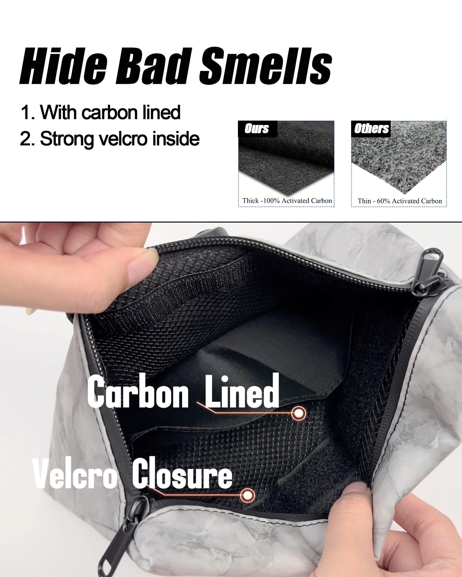 FIREDOG Smell Proof Bag with Lock, 6x9" Odor Proof Pouch Case Container for Travel Stash Storage