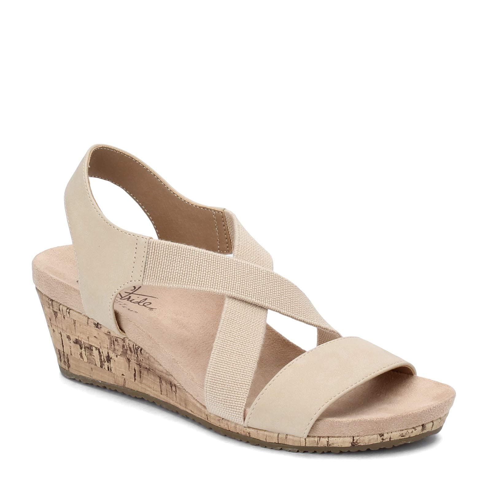 LifeStride Women's Mexico Wedge Sandal, Bone, 5 M US