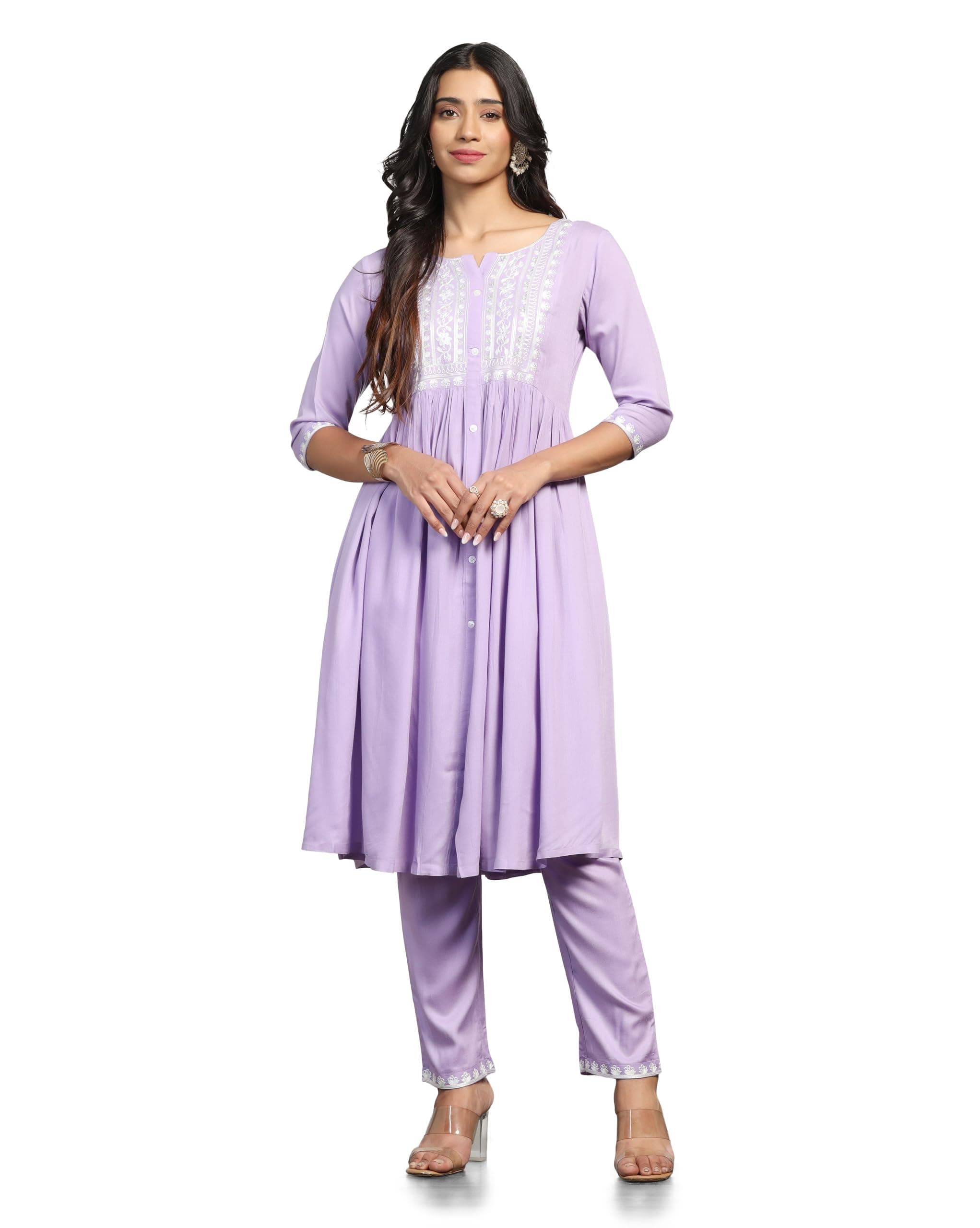 TADKEE Women's Naira Cut Kurta with Pant