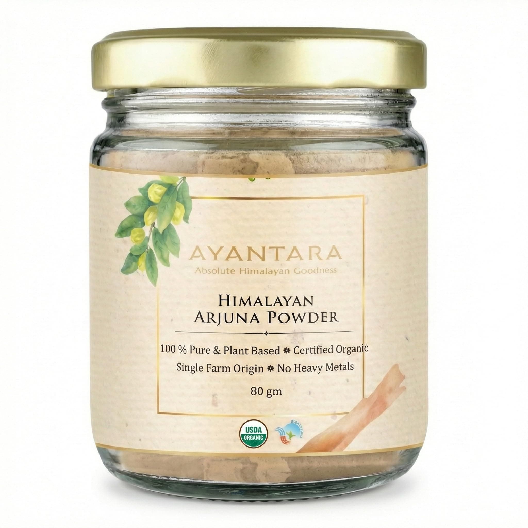 Ayantara Himalayan Arjun Chaal Powder | 100% Natural & Pure | Supports Healthy Heart & Promotes Good Cholesterol | Boosts Immunity, Energy & Purifies Blood | No Preservatives | Lab Tested