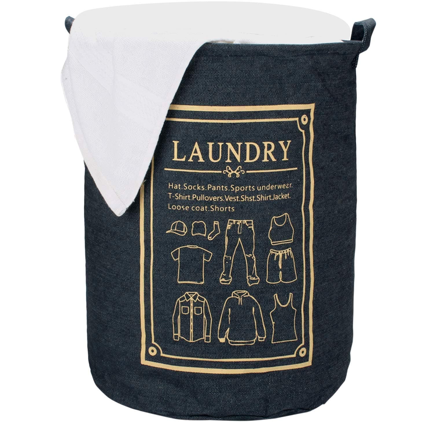 Styleys Folding Laundry Bag for Clothes with Drawstring Closure