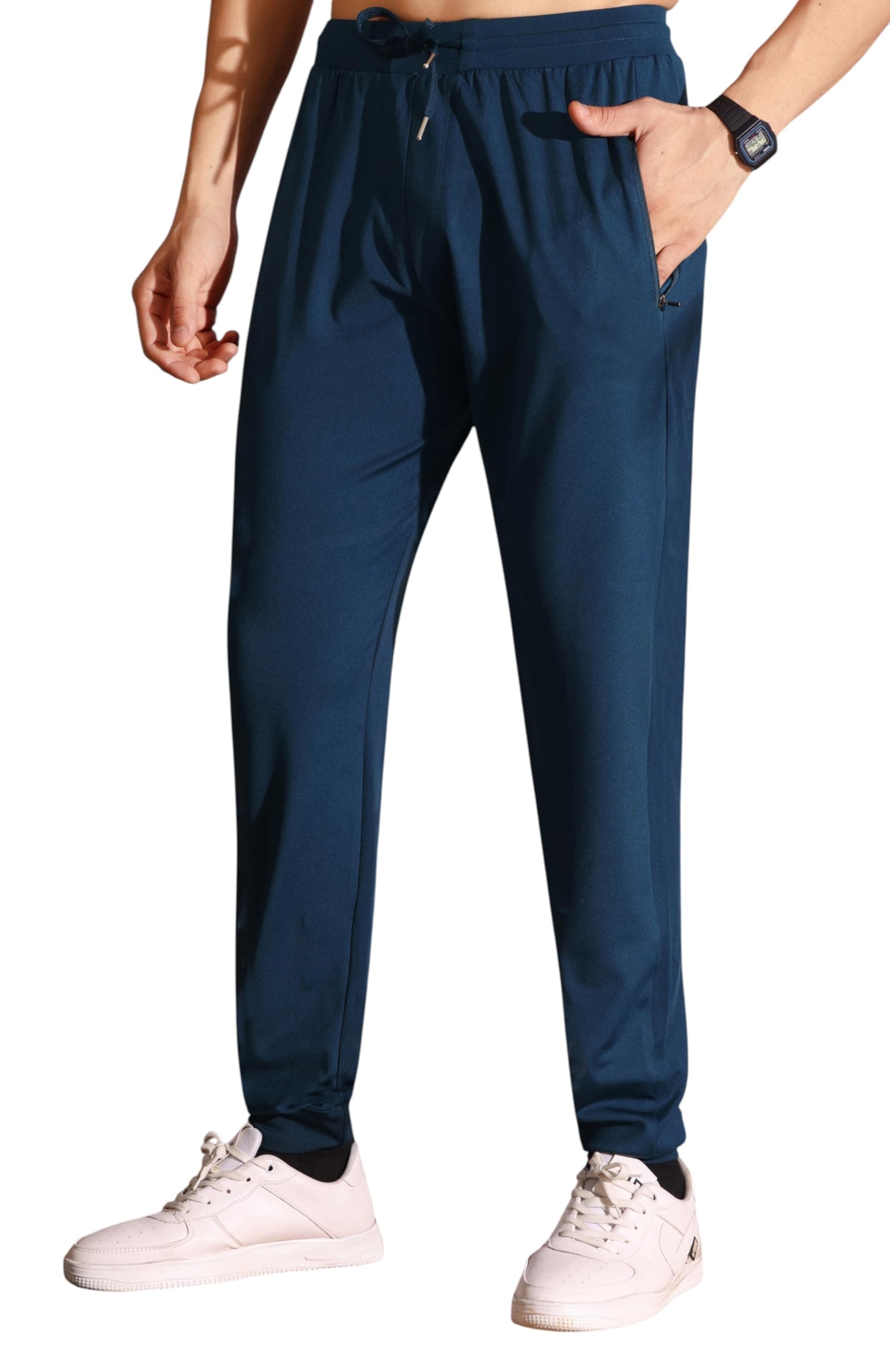 RynoGear Regular Fit Super Stretchable Track Pant for Men Light Blue