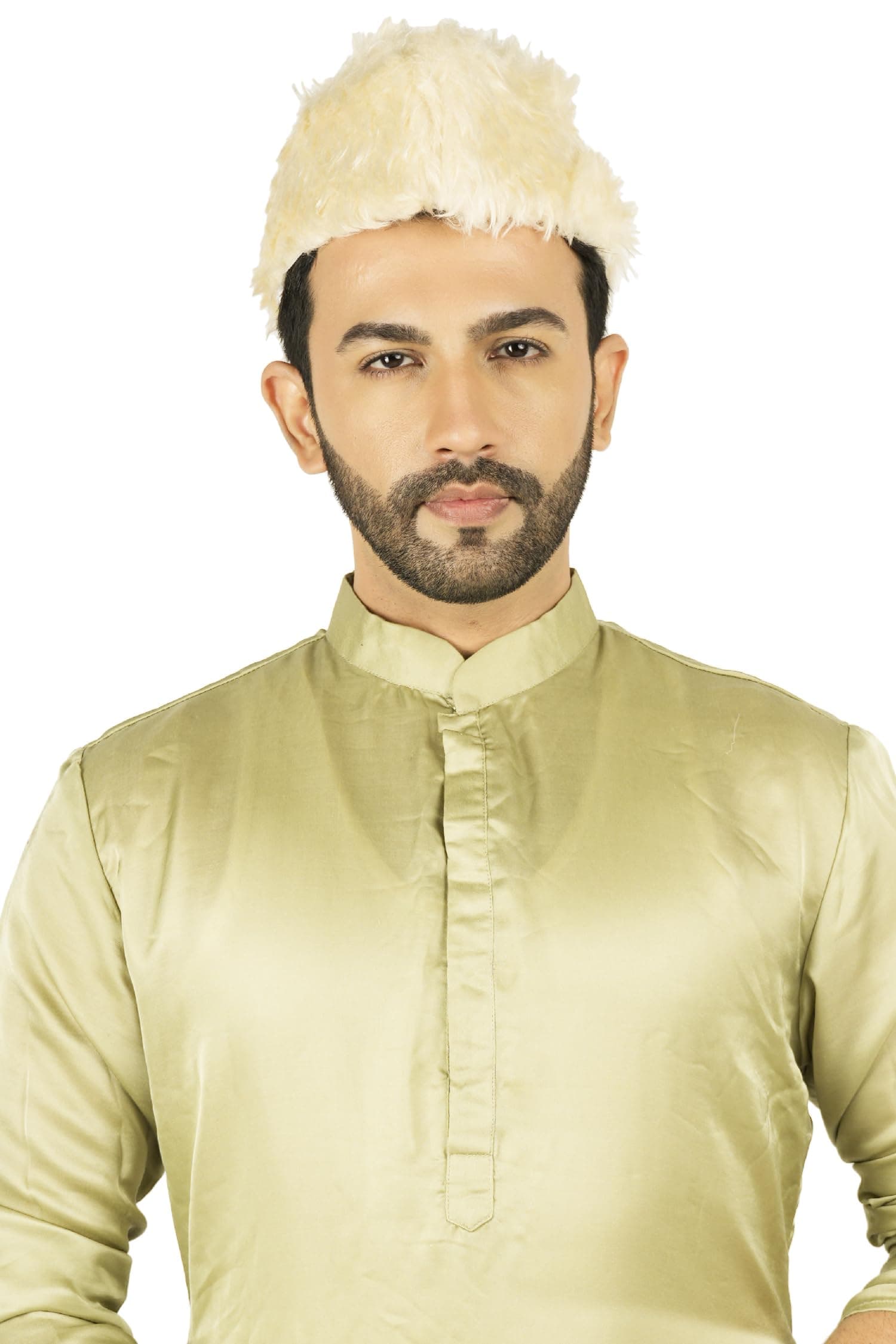 PRIYAKANT SAFAWALA Traditional Handstitch Ready to Wear Fur Topi/Cap/Turban for Wedding, Pooja and Traditional Function Use It, [Size - Free]