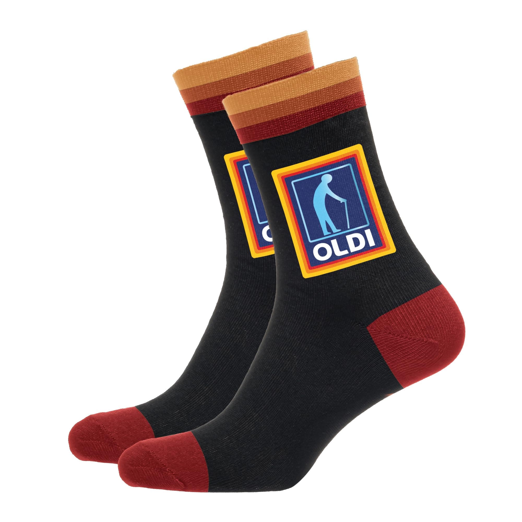 SC Products Oldi Mens Funny Socks | Cotton Novelty Socks for Men Size 6-12 Grumpy Old Man Gifts | Funny Dad Gifts Dad Socks | Gifts for Older Men Grandad Socks | Funny Socks Men Old Age Joke Gifts,,