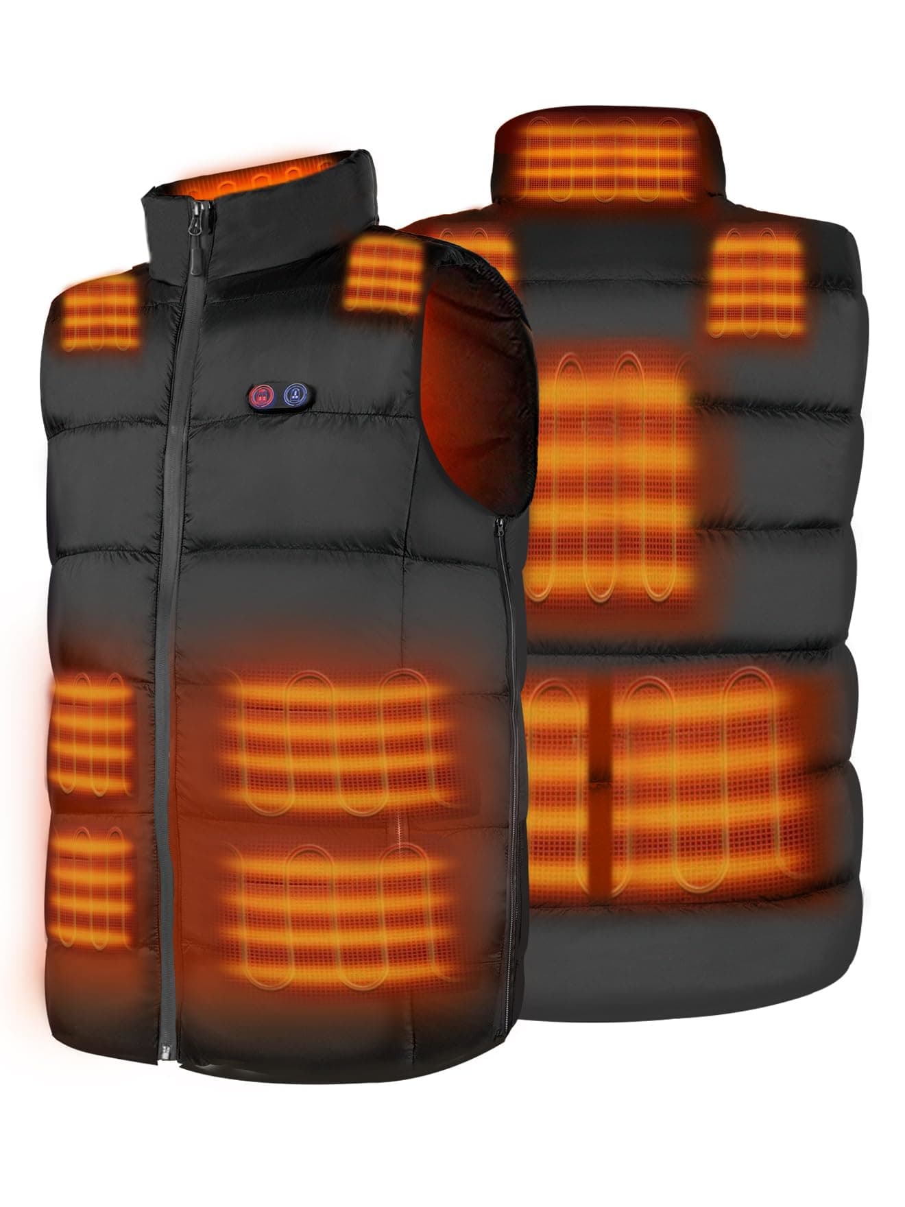 DR.PREPARE Heated Vest, Unisex Heated Clothing for Men Women, Lightweight USB Electric Heated Jacket with 3 Heating Levels, 6 Heating Zones, Adjustable Size (Battery Pack Not Included)