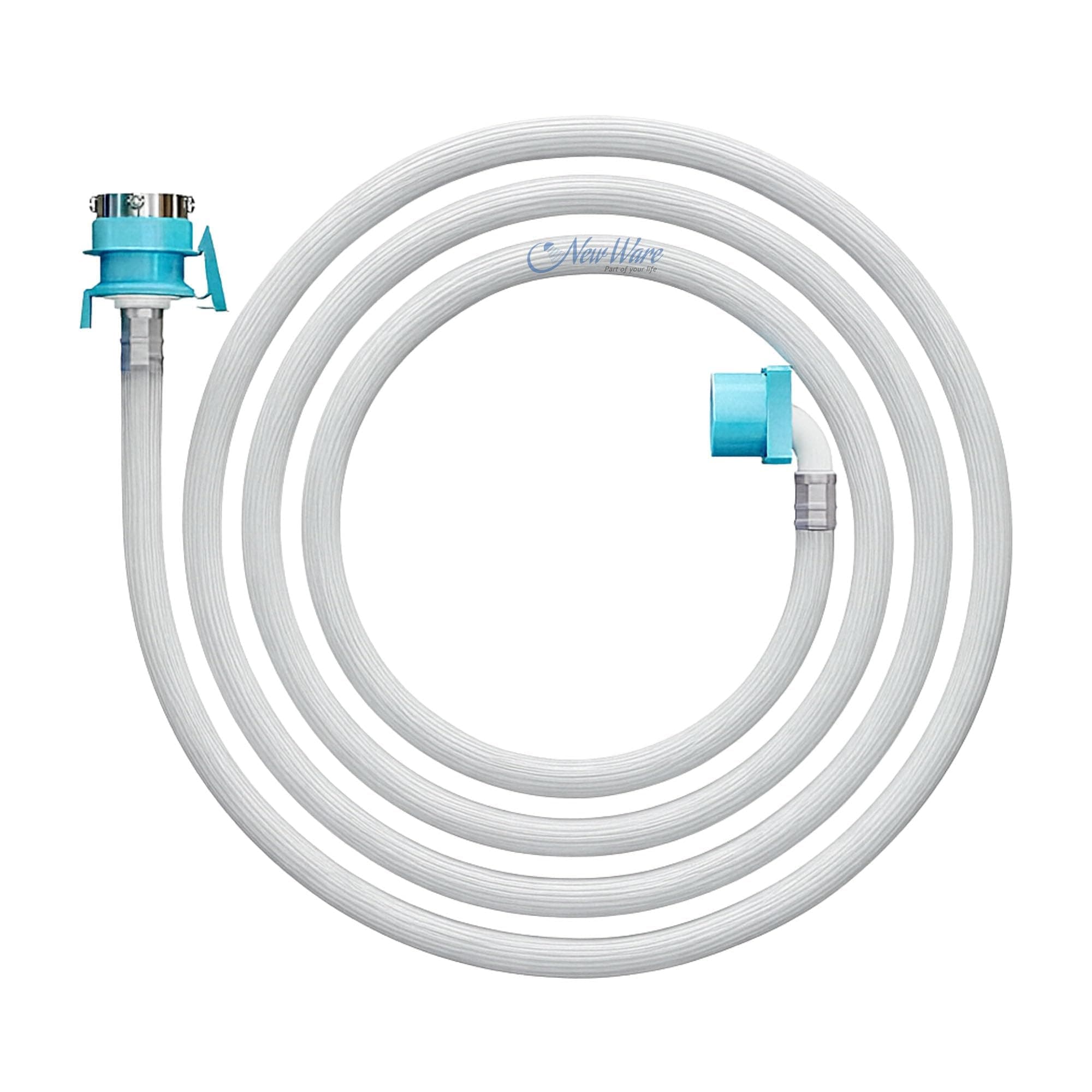 NEW WARE® Easy Fit 5 Meter Washing Machine Inlet Hose Pipe with Universal Tap Adapter | Leakproof PVC Water Inlet Hose for Top Front Load Fully Automatic Machines Heavy Duty Durable Use Flexible Water