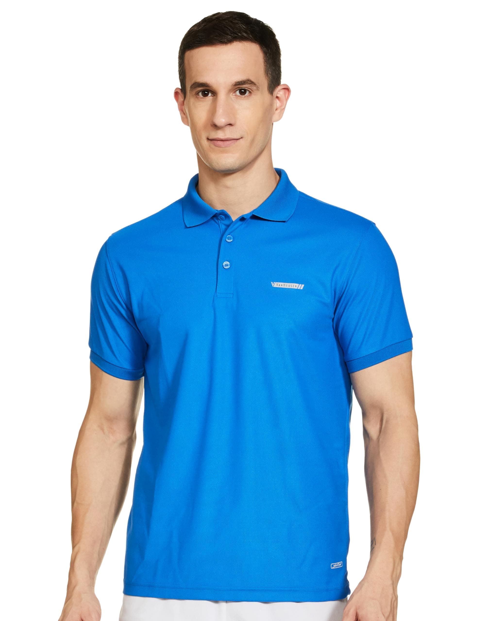 Van Heusen Men's Cotton Solid Regular Fit Polo Shirt