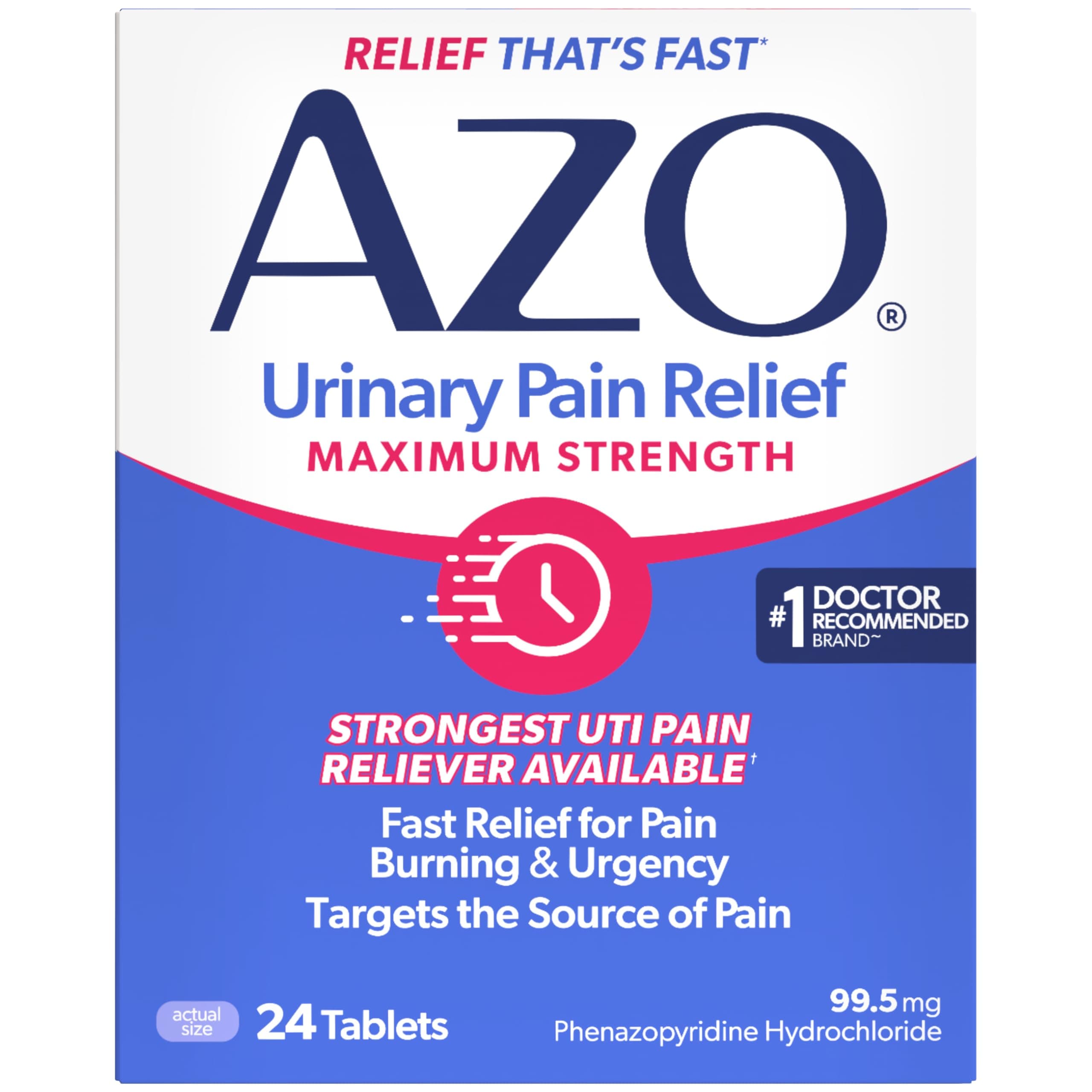 Azo Urinary Pain Relief Max Strength 24 count Tablets