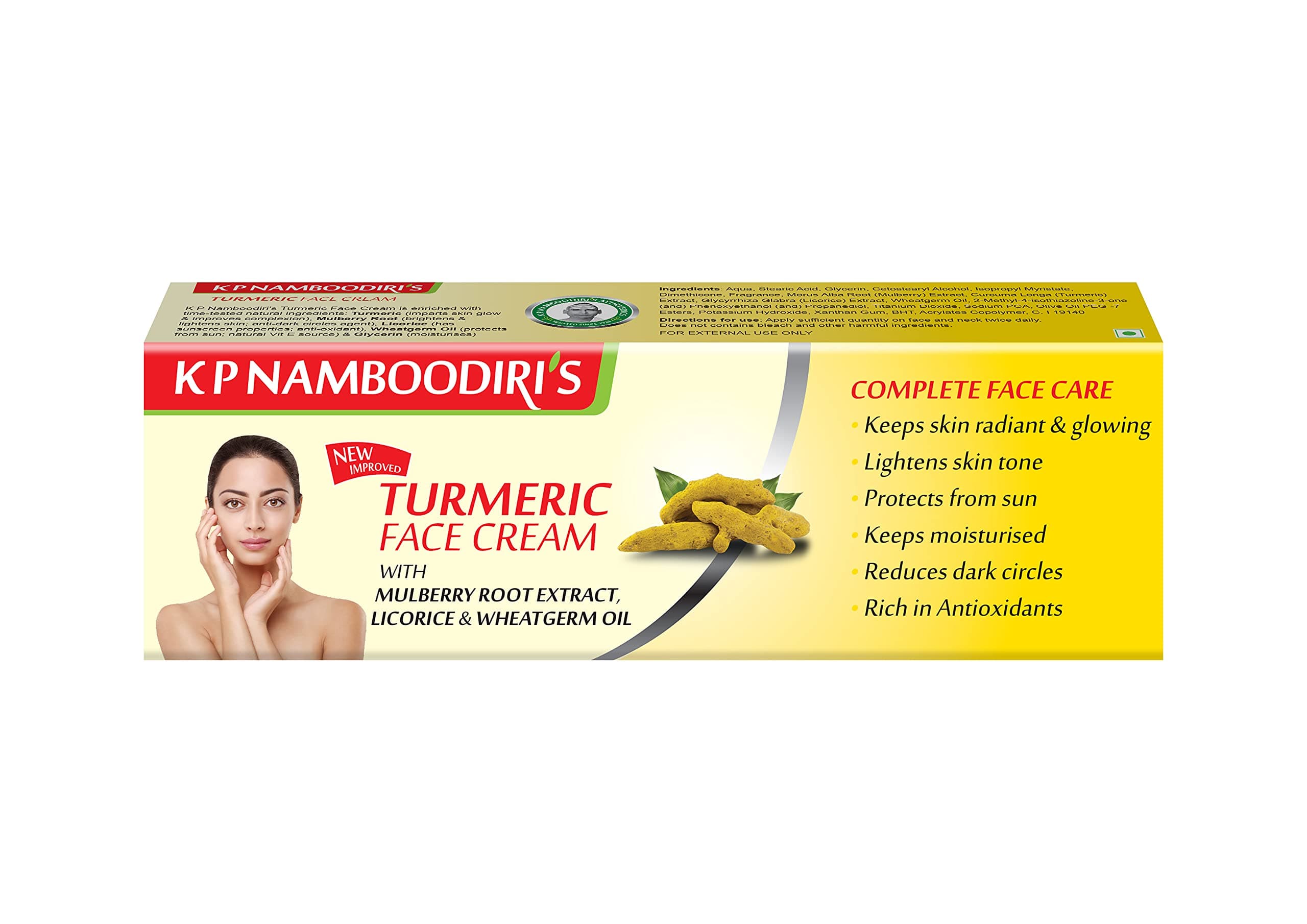 K.P. NAMBOODIRI's Turmeric Fairness Cream Pack Of 3