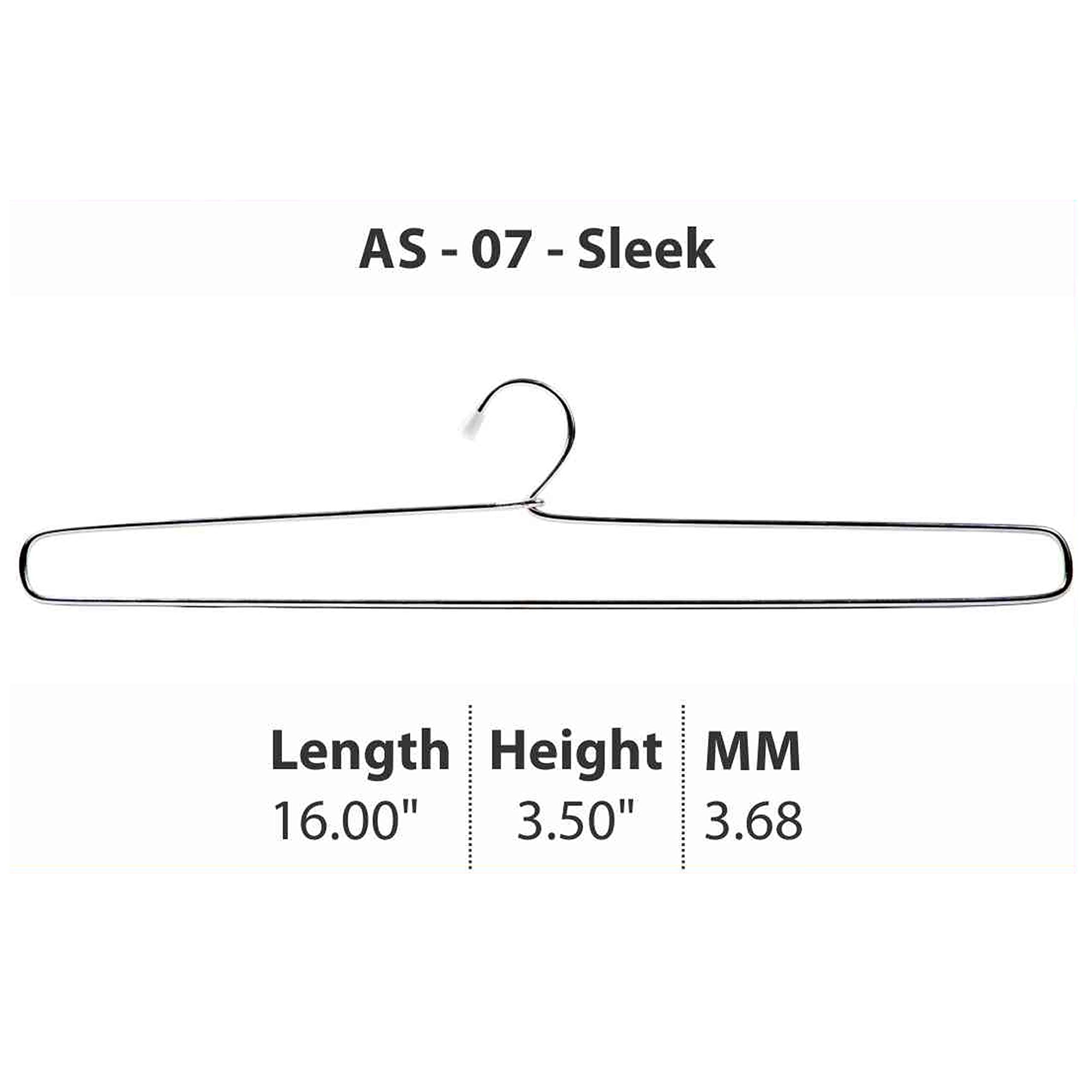 Amarshri Sleek Hanger, Mild Steel Chrome Plated Hangers for Clothes II Rustproof Multipurpose Clothes Hanger, Pack of 12. for Hanging on a Rod Upto 2''