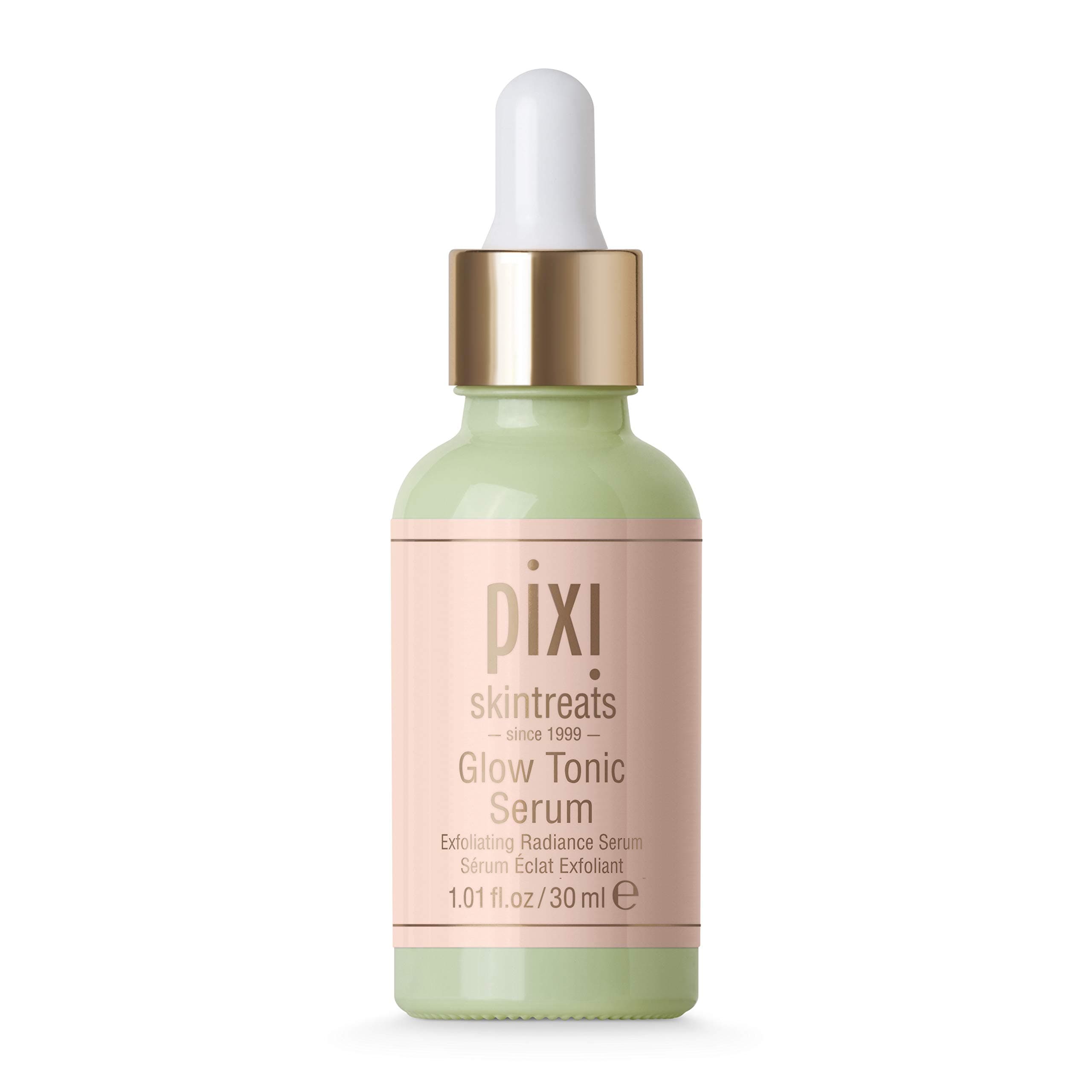 Pixi Beauty Glow Tonic Serum - Exfoliating & Brightening Facial Serum with 5% Glycolic Acid, Aloe Vera & Ginseng - Hydrating & Smoothing K-Beauty Skin Tone Evener - 30ml