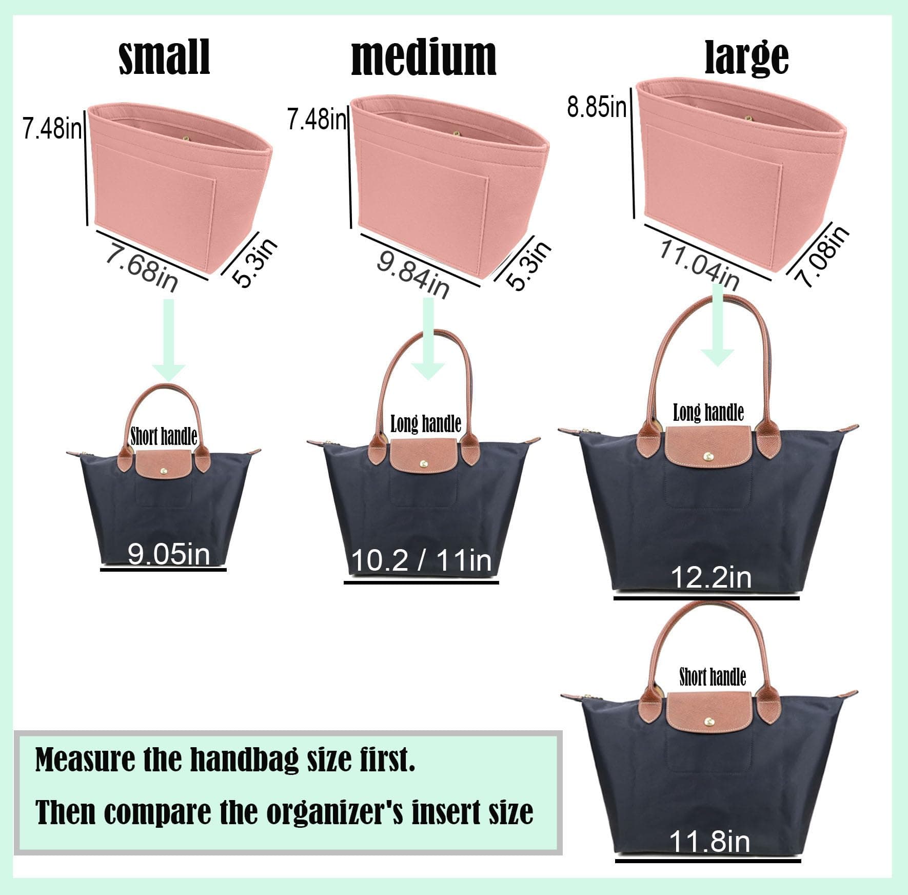 Lckaey purse organizer insert for longchamp organizer insert organizer