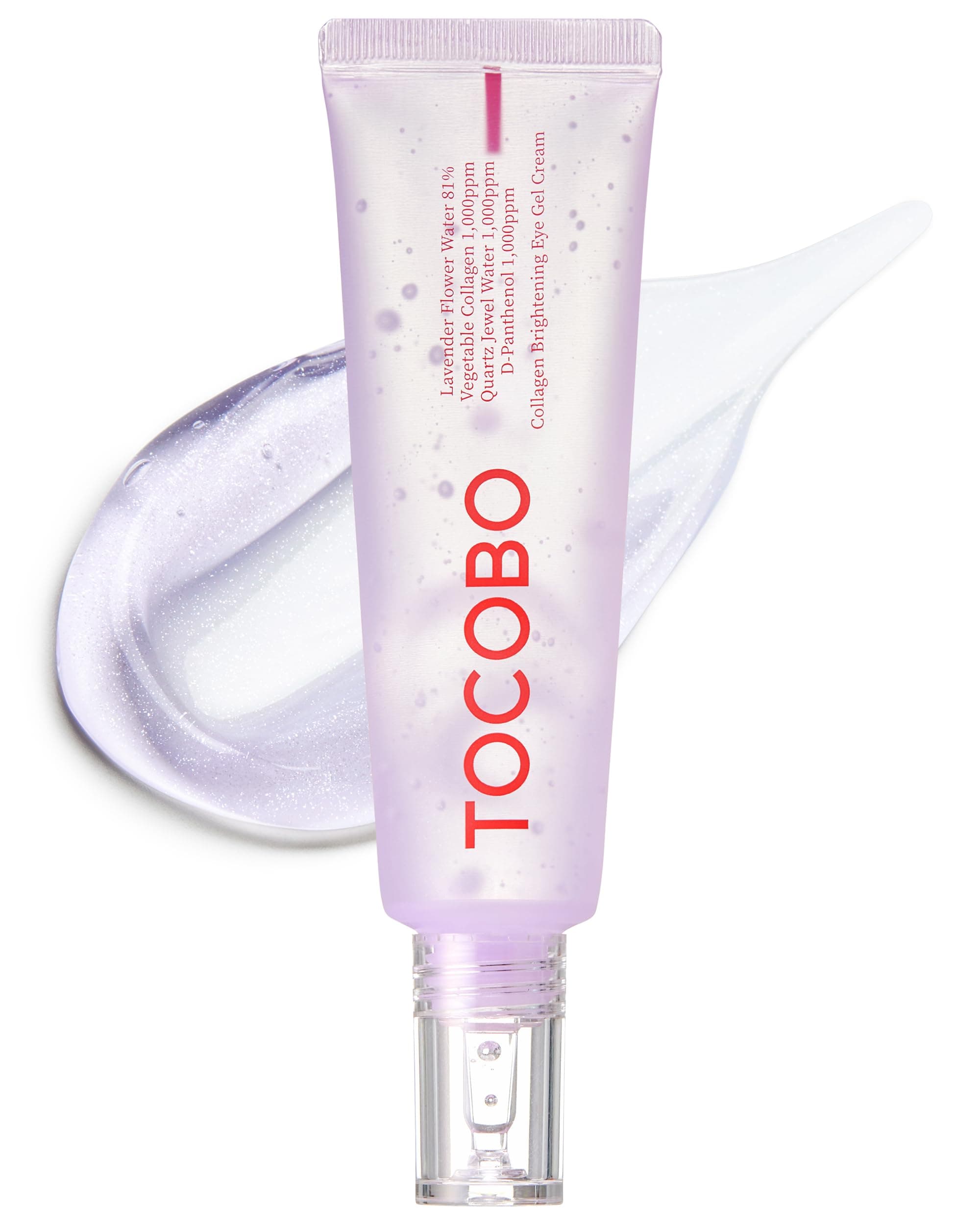 TOCOBO Collagen Brightening Eye Gel Cream | Quartz Water, Lavender Water Extract, Brightening Eye Care, Eye Lifting | Vegan, Collagen Eye cream, 1 Ounce (Pack of 1), 1 Ounce