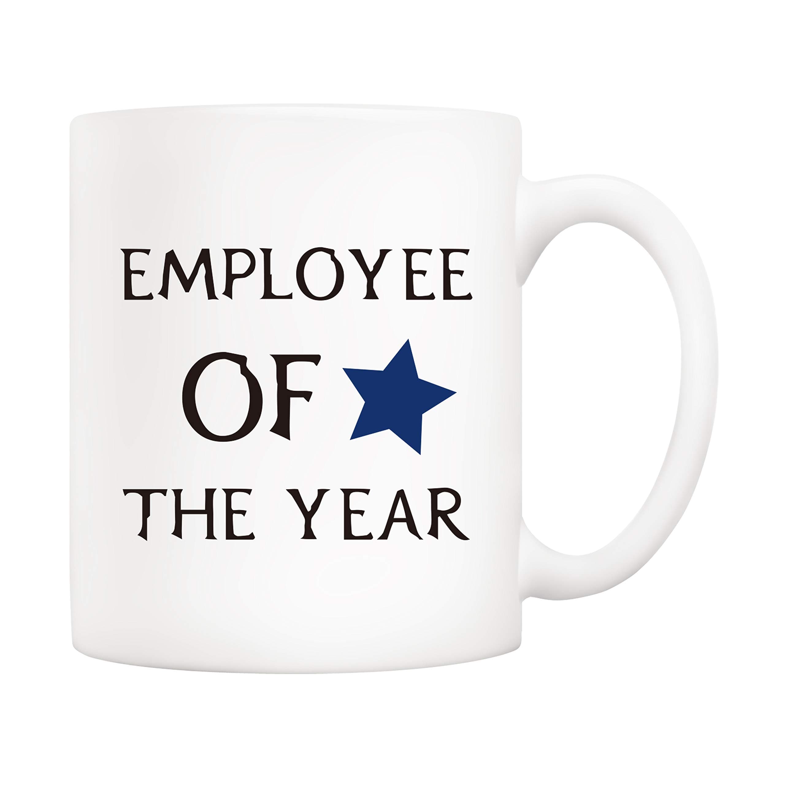5Aup Christmas Gifts Funny Official Coffee Mug for Employee, Employee of the Year Novelty Ceramic Cups 11Oz, Unique Birthday and Office Gifts for Coworker Colleague