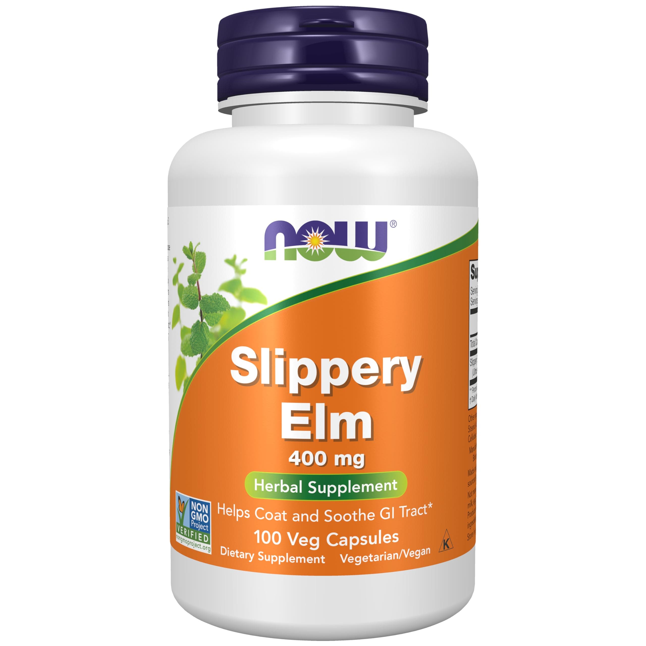 Now Foods Slippery Elm Capsules 400mg - 100 Capsules