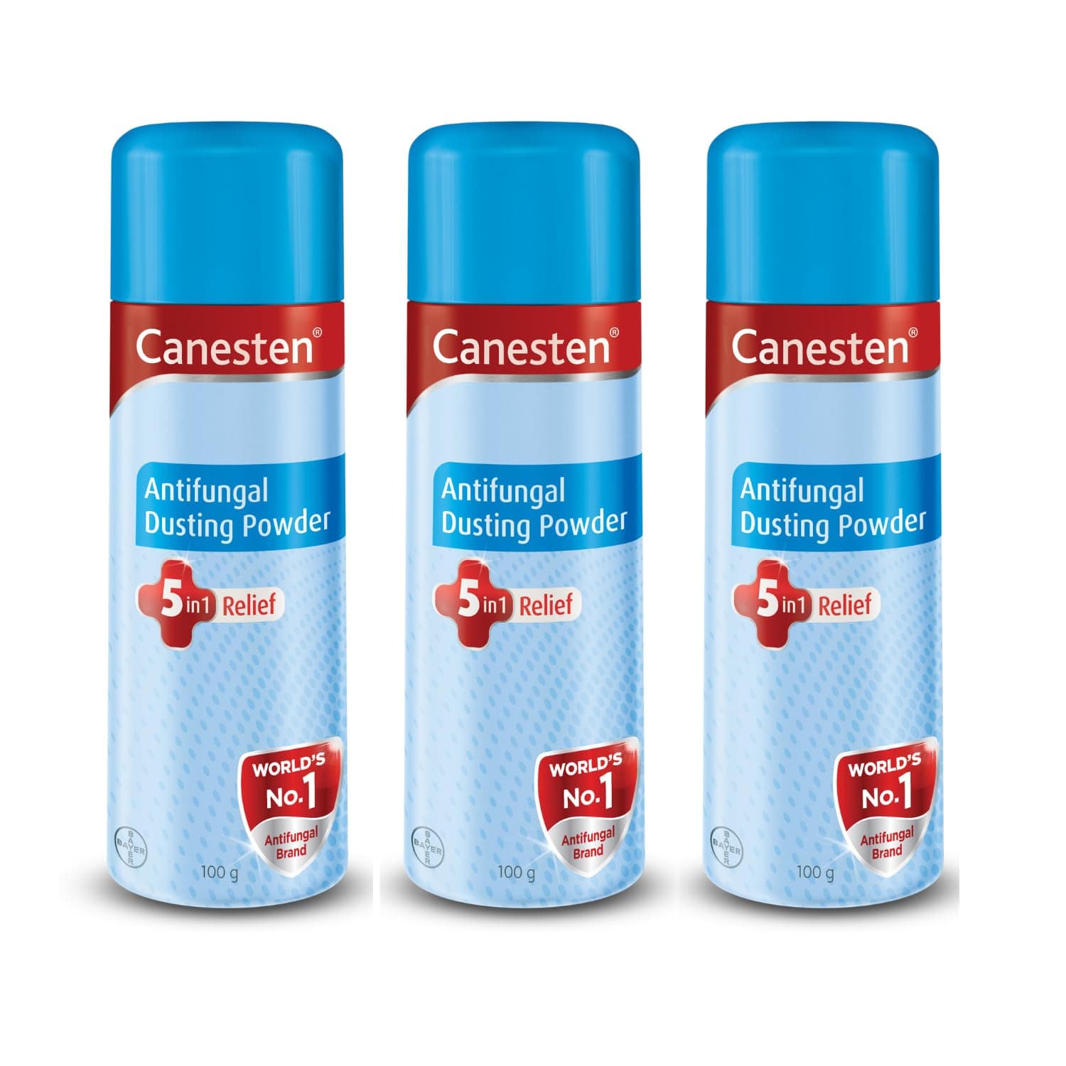 Canesten Dusting Antifungal Powder Relief from Skin Irritation Prickly Heat Redness Itching Fungal Infection, 100g (Pack Of 3)