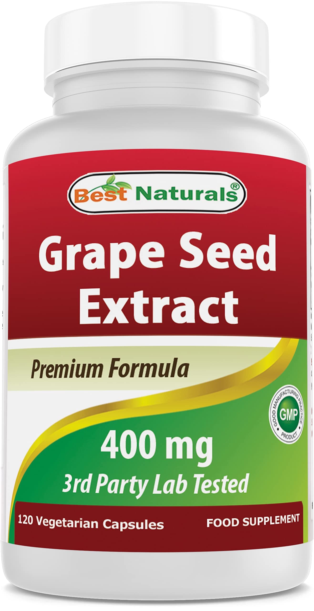 Best Naturals Grape Seed Extract, 400 mg, 120 Vcaps