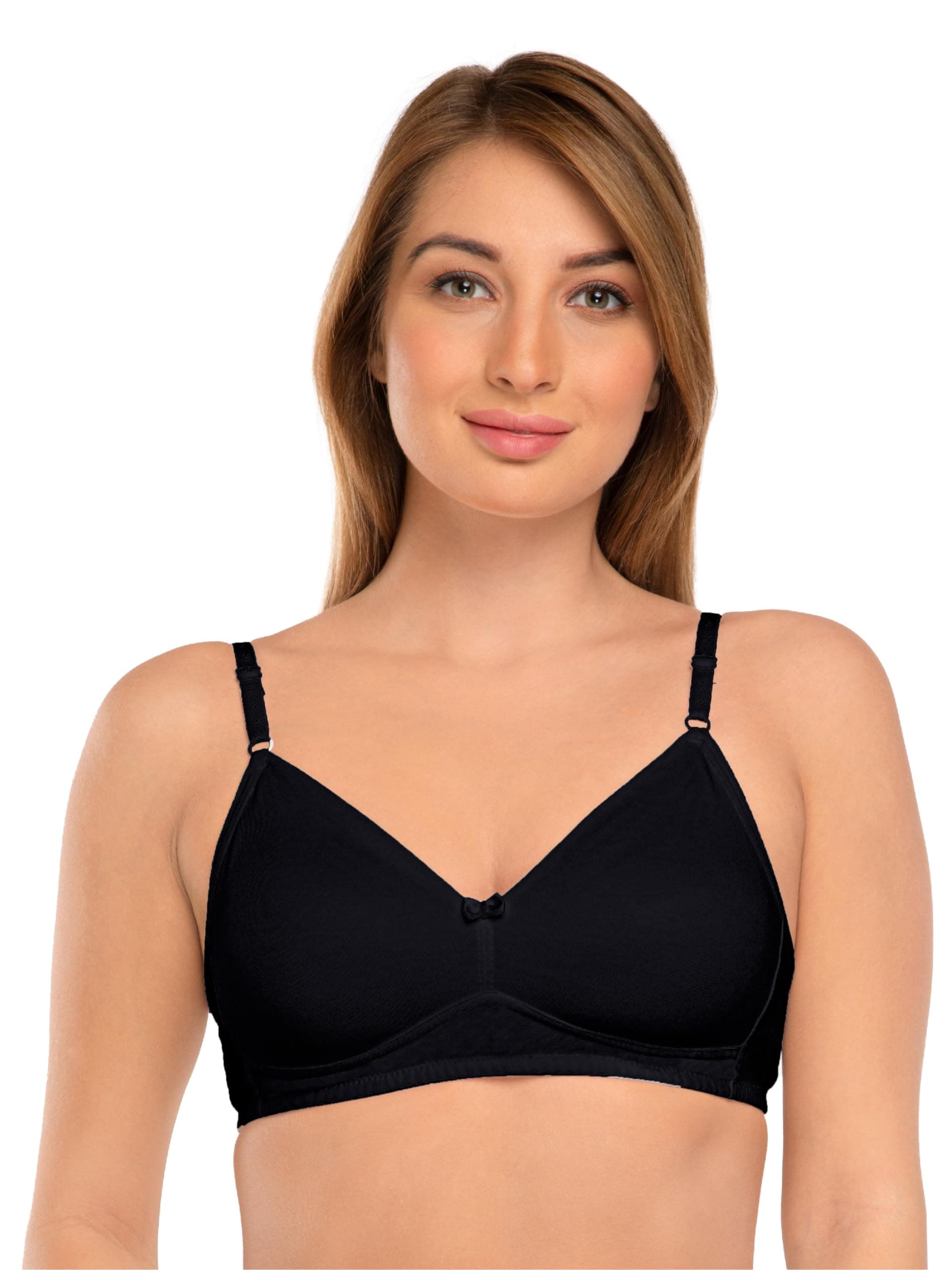 DAISY DEE Women's Girls Cotton Non-Padded Wirefree Seamless Full Coverage Comfortfit Everyday Use T-Shirt Bra - NDSZN