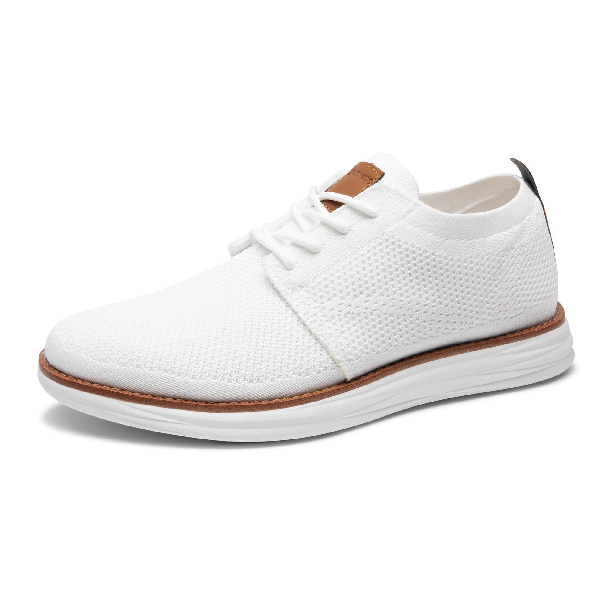 Bruno Marc Men's KnitFlex Breeze Casual Dress Sneakers, White, 9.5
