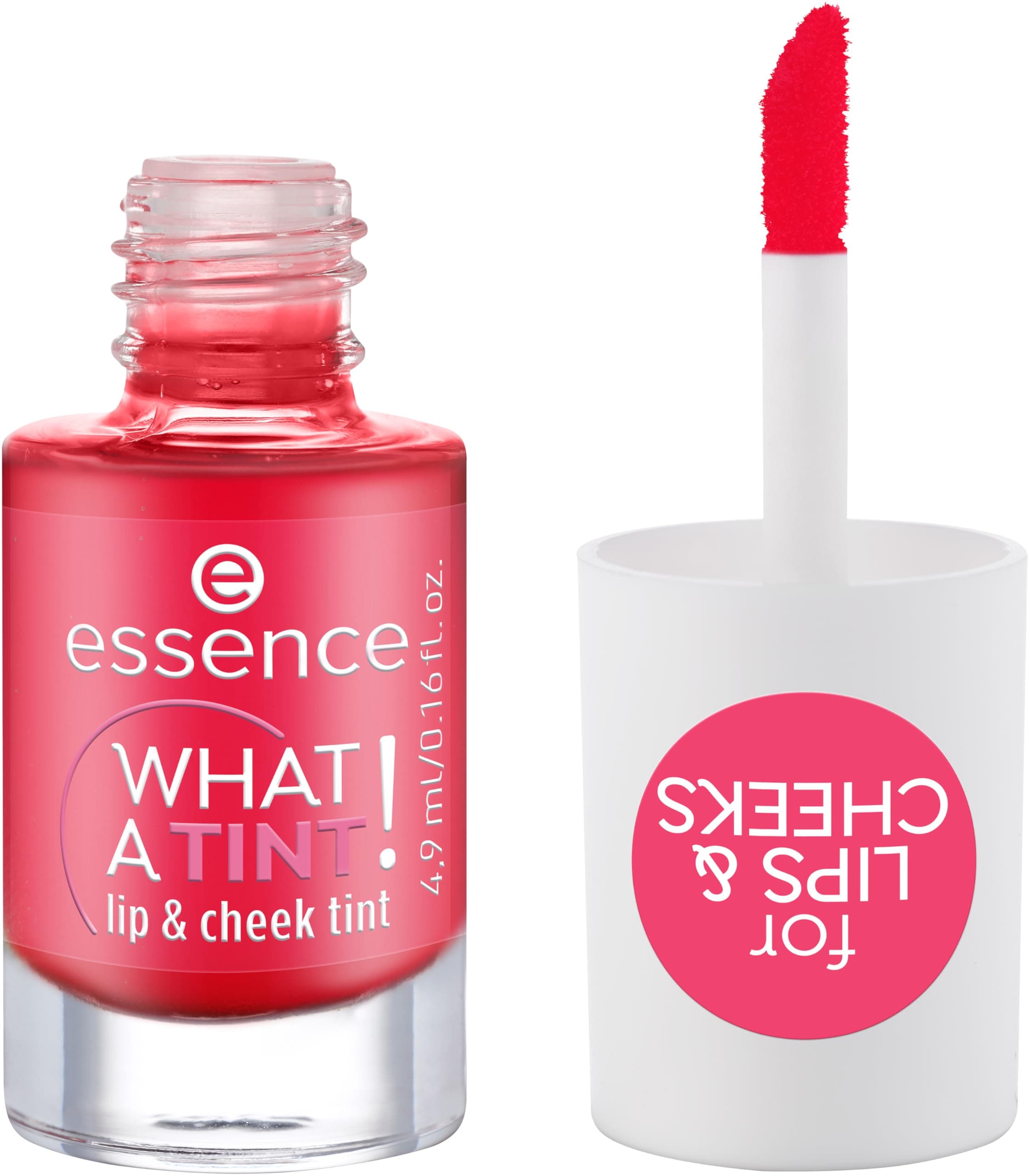 Essence WHAT A TINT! lip & cheek tint 02 Coral Sunset, multi-use stain, coral tone, long-lasting stain, natural finish, 4.9 ml