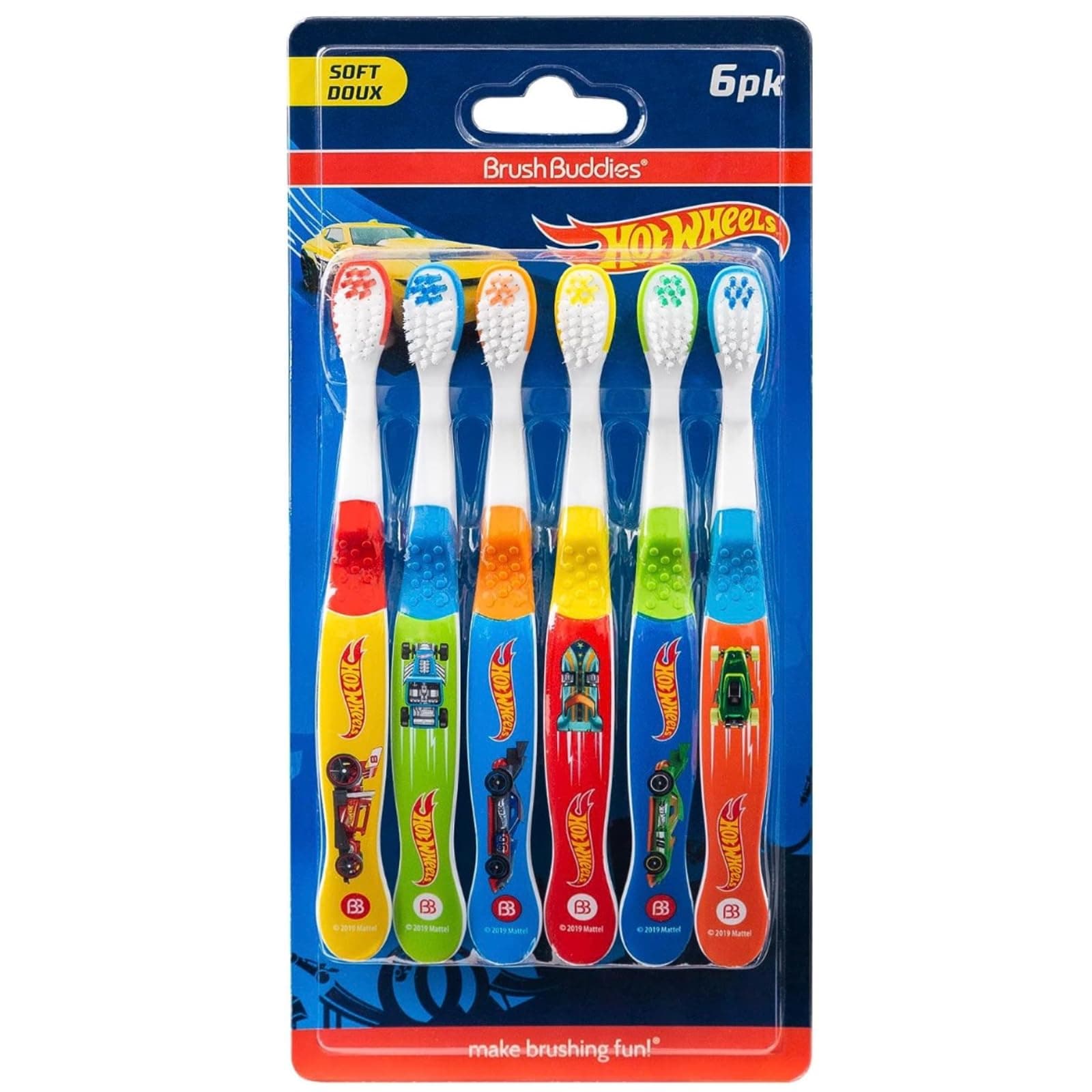 Hot Wheels Soft Toothbrush 6pk