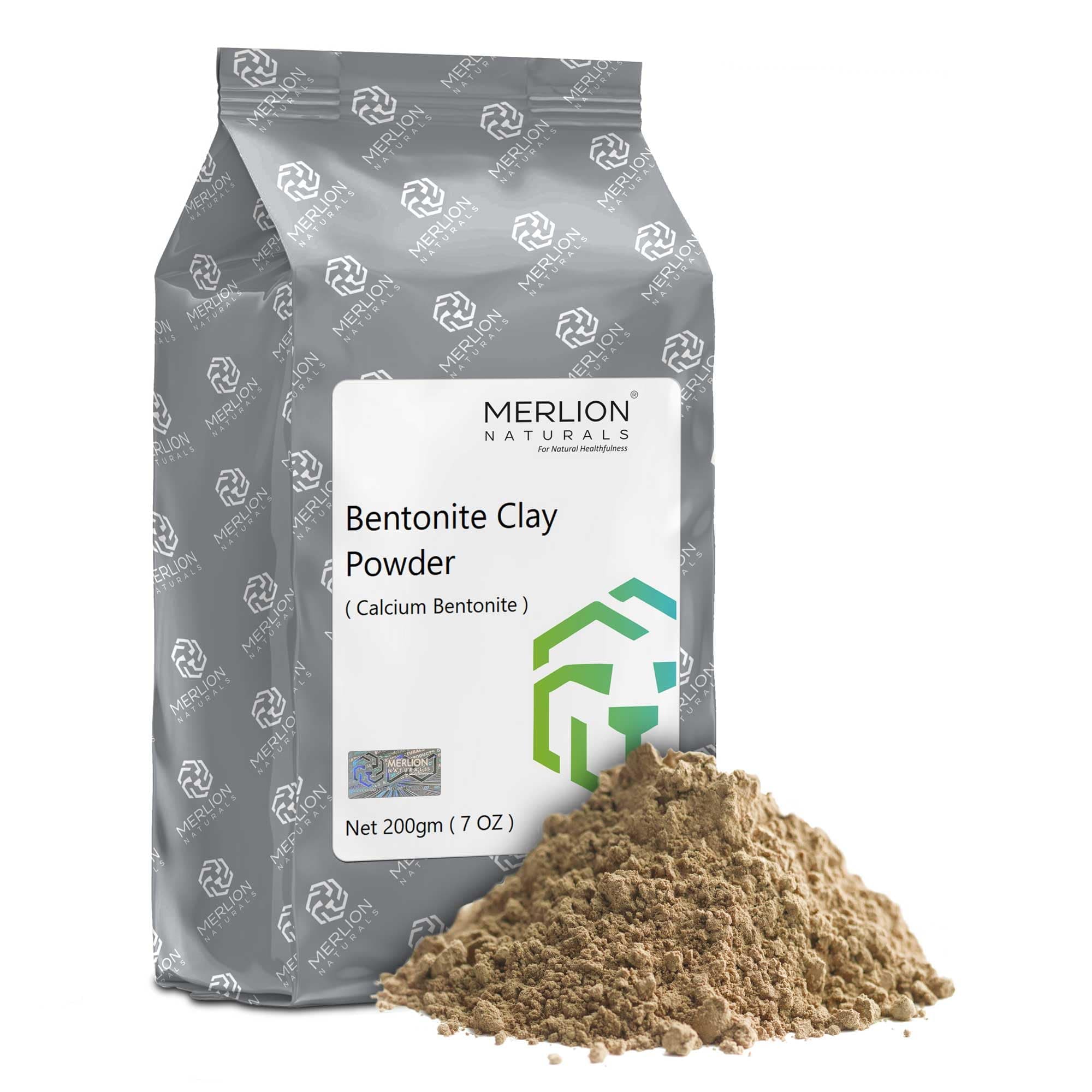 Merlion Naturals Bentonite Clay Powders | Calcium bentonite | 200gm / 7 OZ