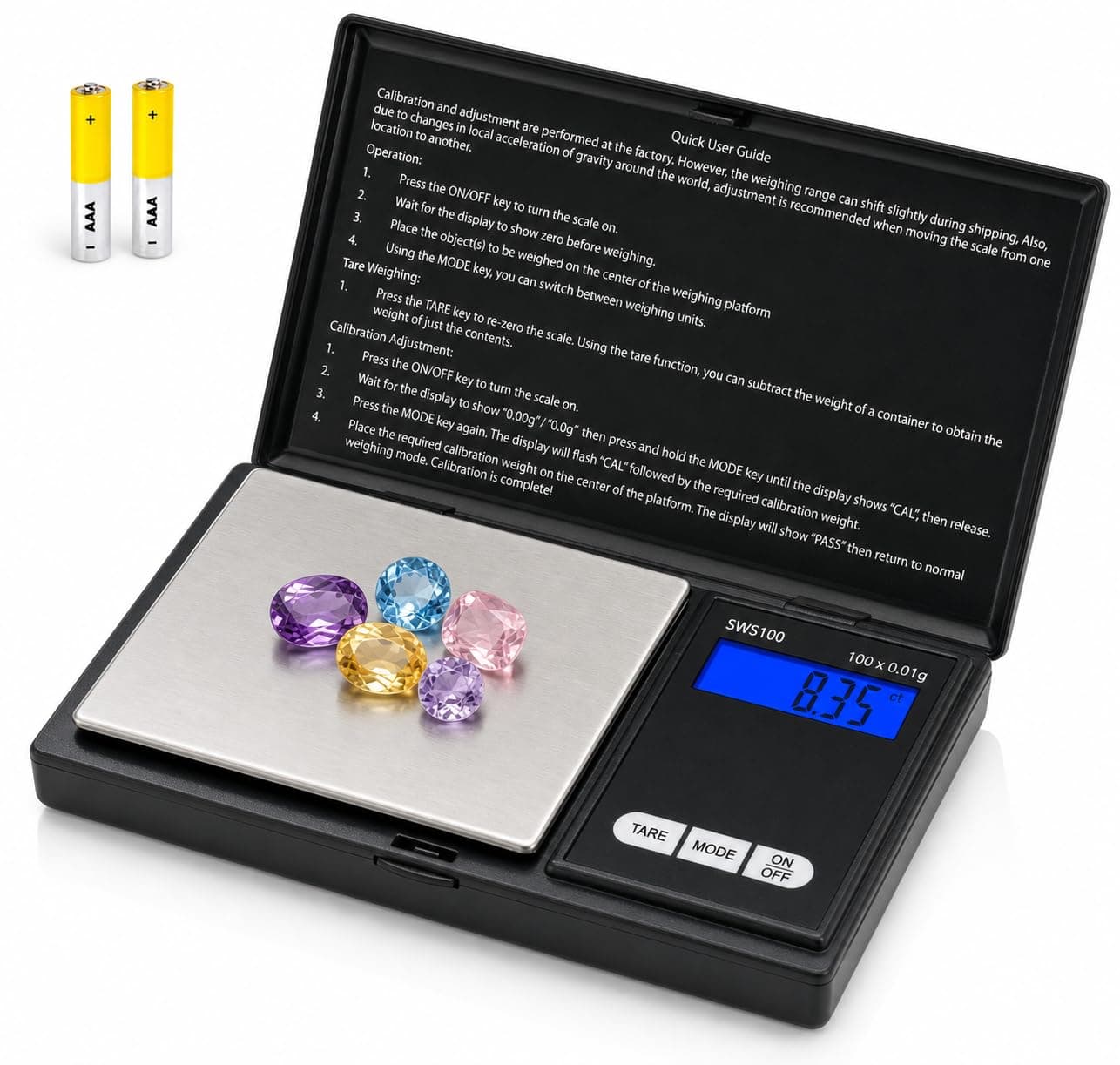 Smart Weigh SWS100 Elite Series Digital Pocket Scale, 100g by 0.01g, Black