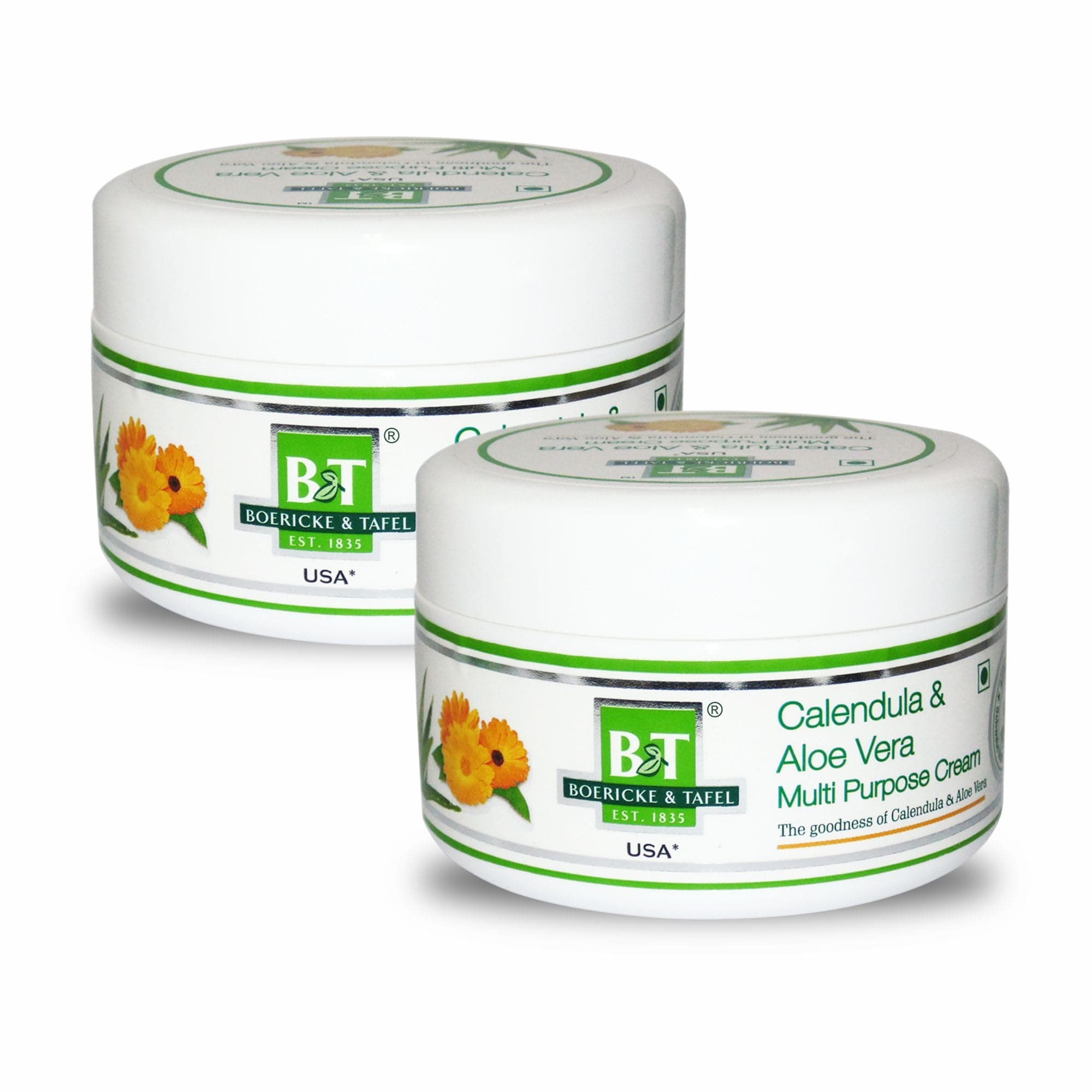 Boericke & Tafel Aloevera Calendula Cream | Helps with Dry Skin | Reduces Hyperpigmentation | Fades Melasma | Soothes Skin Issues | Deeply Hydrates | With Aloe Vera & Calendula| Natural Nourishment - Pack of 2 (100 gm each)