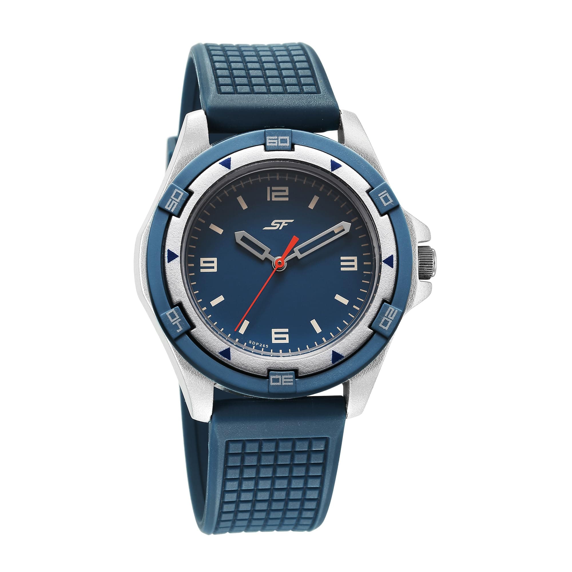 SF Sporty Blue Dial Polyurethane Strap Watch for Men-7930PP21W/NT7930PP21W