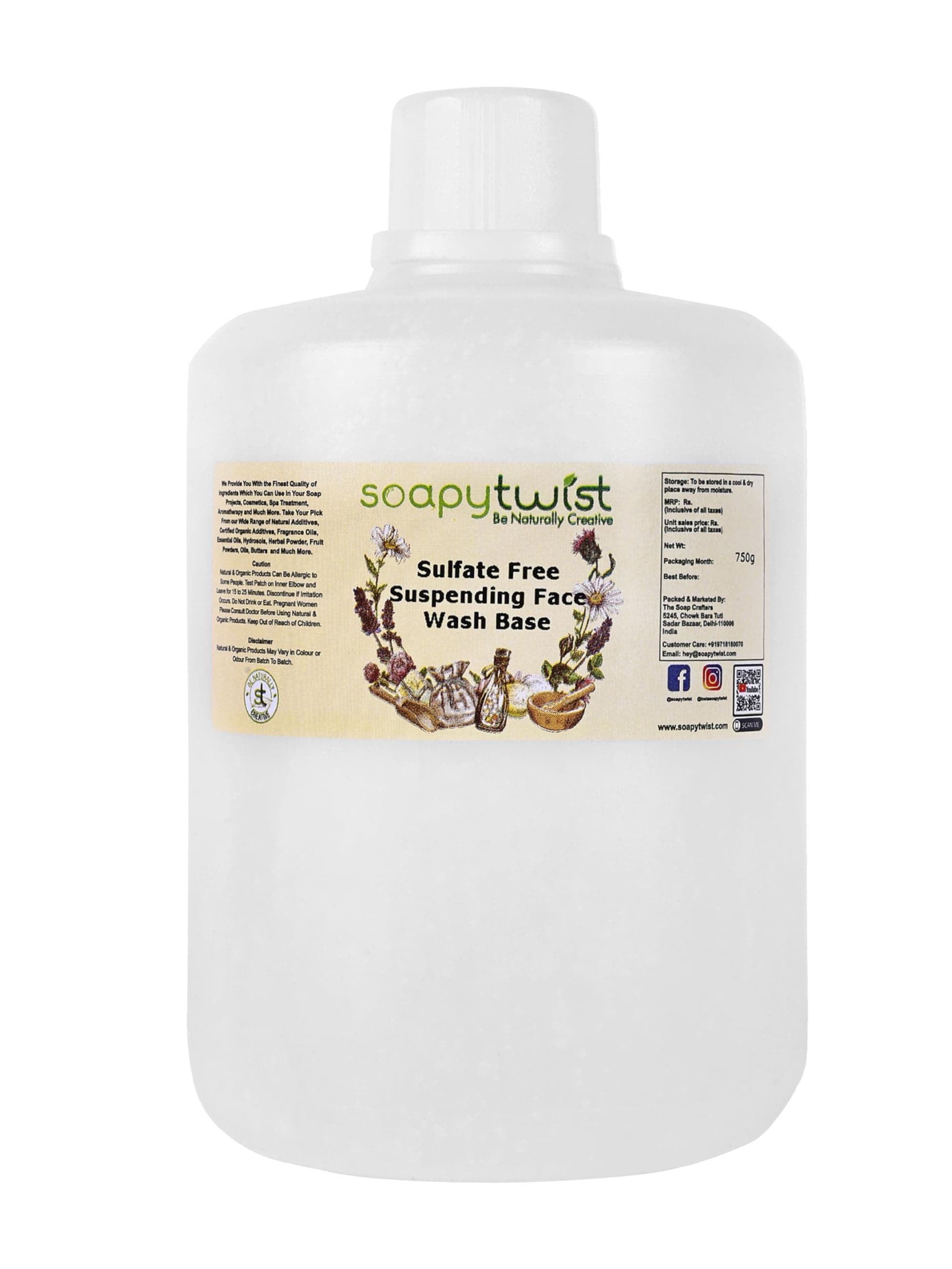 Soapy Twist Sulfate Free Suspending Face Wash Base (750g)