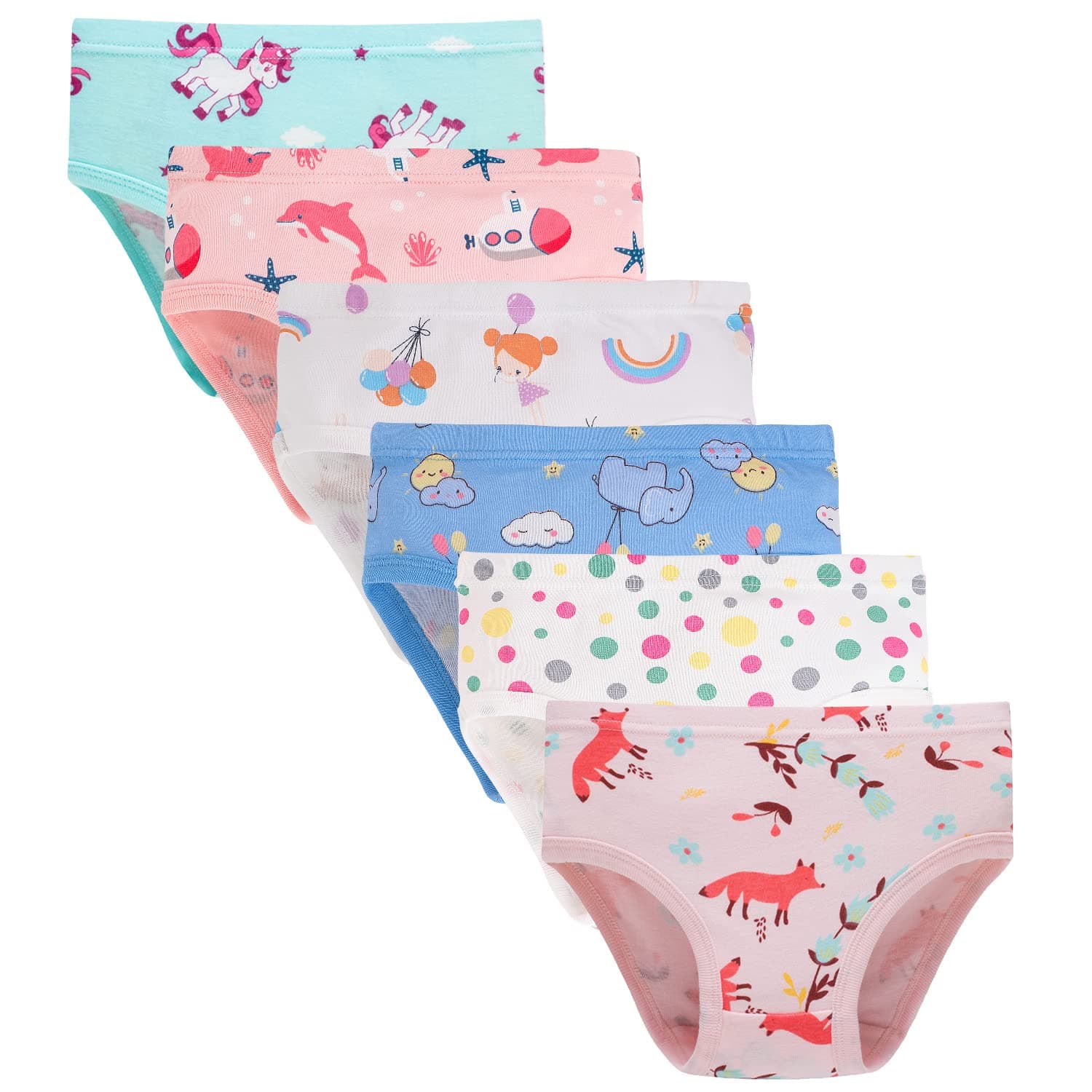 Boboking Girls Soft Panties Toddler Underwear Kids Cotton Briefs