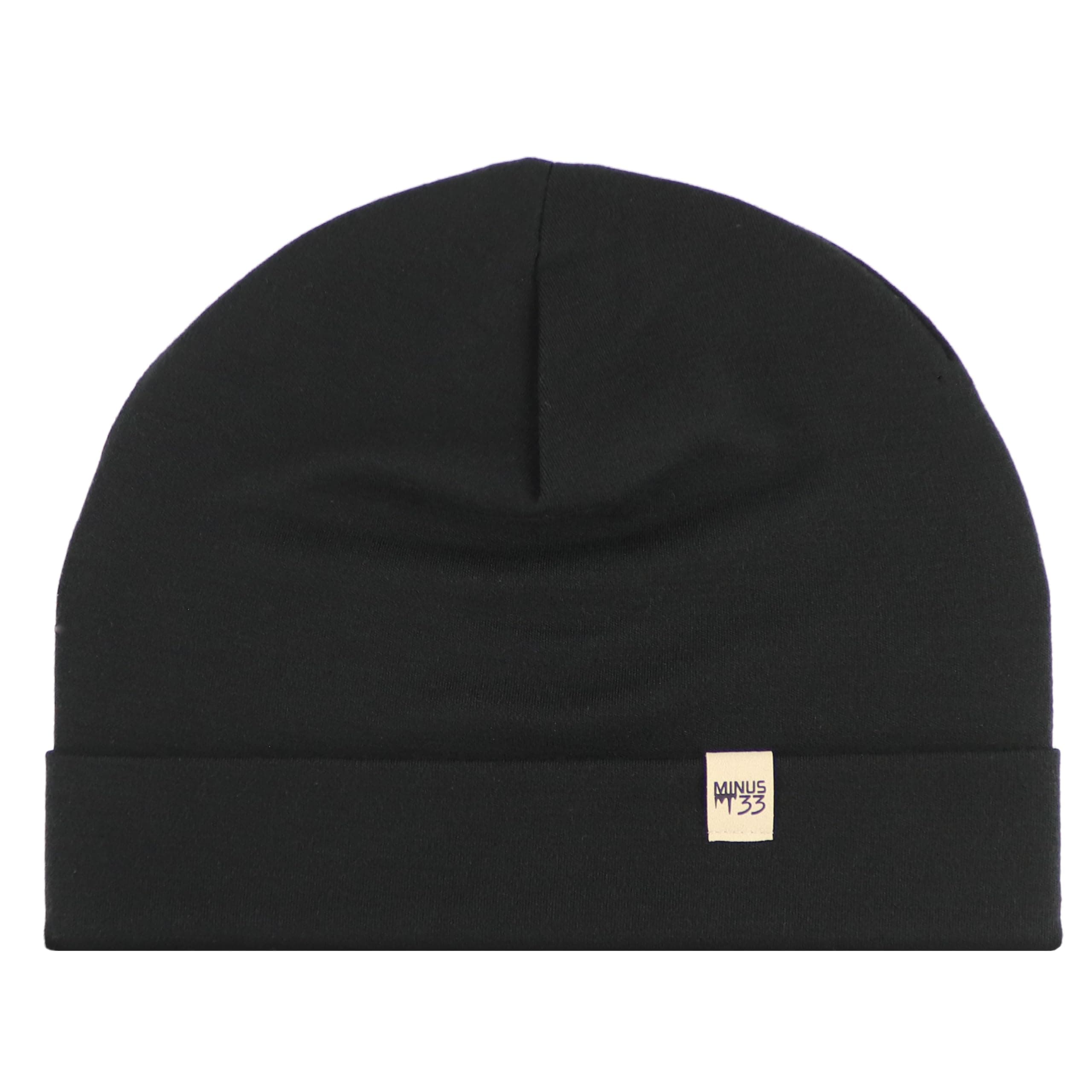 Minus33 Merino Wool Ridge Cuff Beanie, Black, One Size