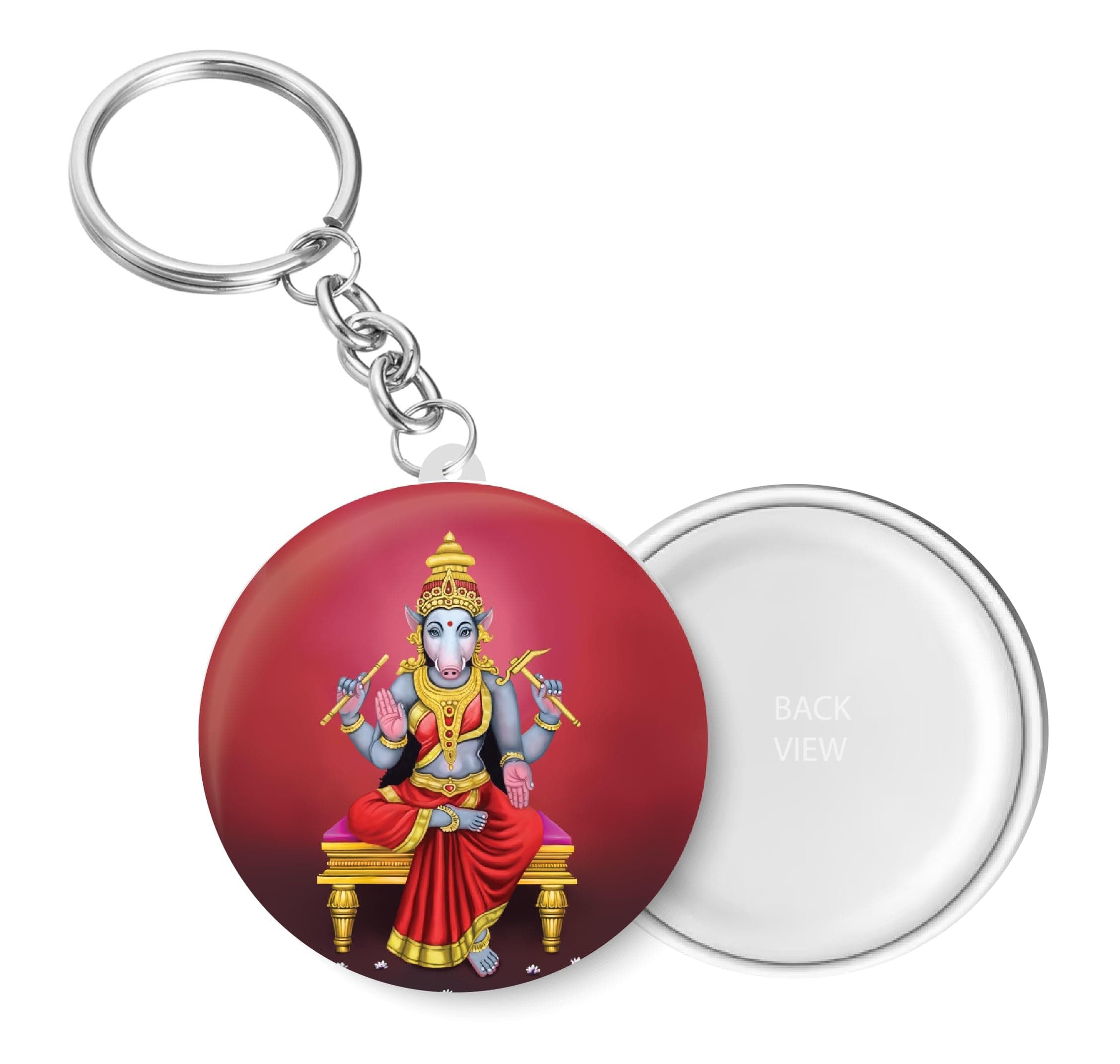 PEACOCKRIDE Sri Varahi Amman I Varahi Amman I Key Chain (Plastic, Multicolor, 44MM)