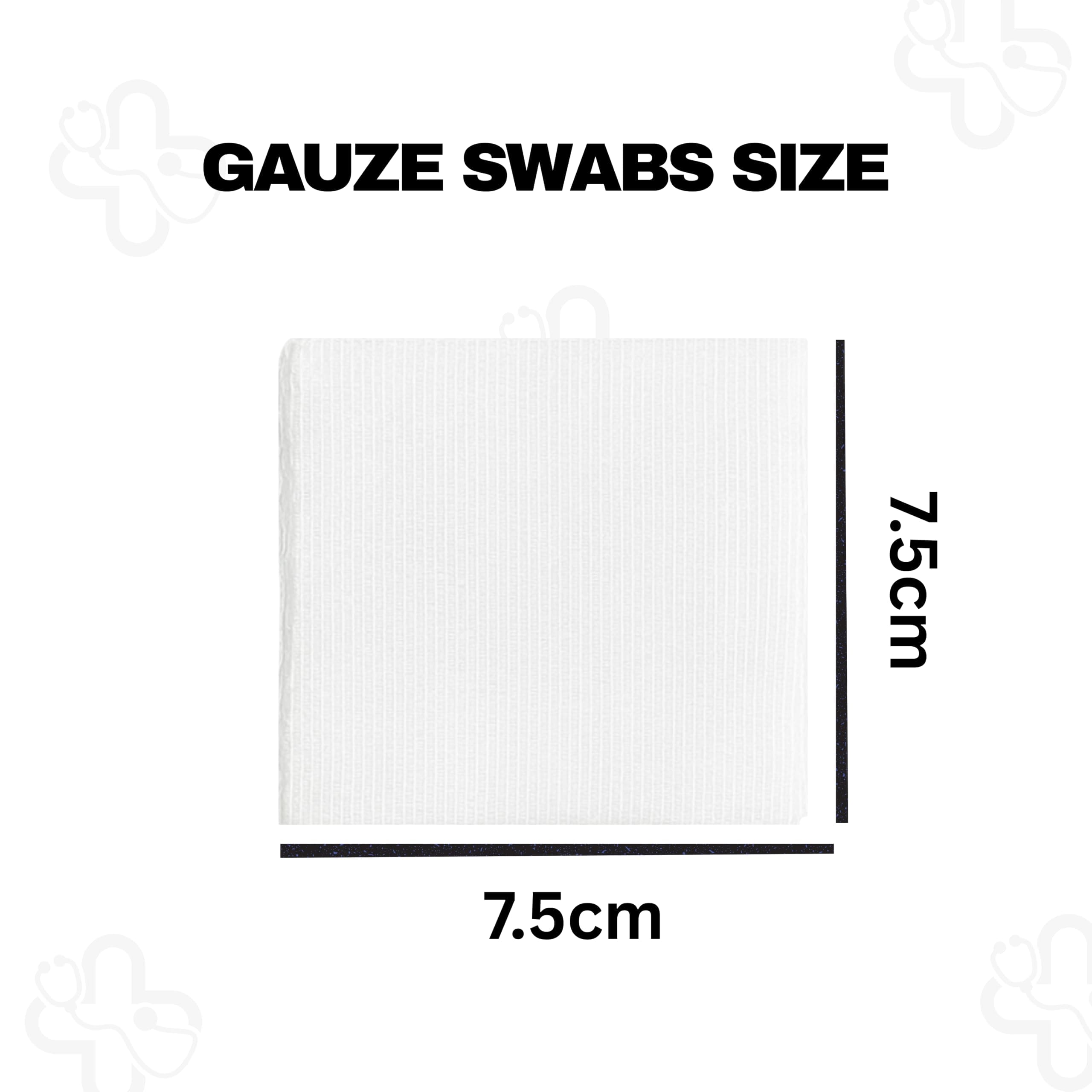 SMDPL Sterile Gauze Swabs 7.5CM X 7.5CM X 12Ply | High Absorbency First Aid & Dressing Swabs - Box of 10 Pouch, 40pcs