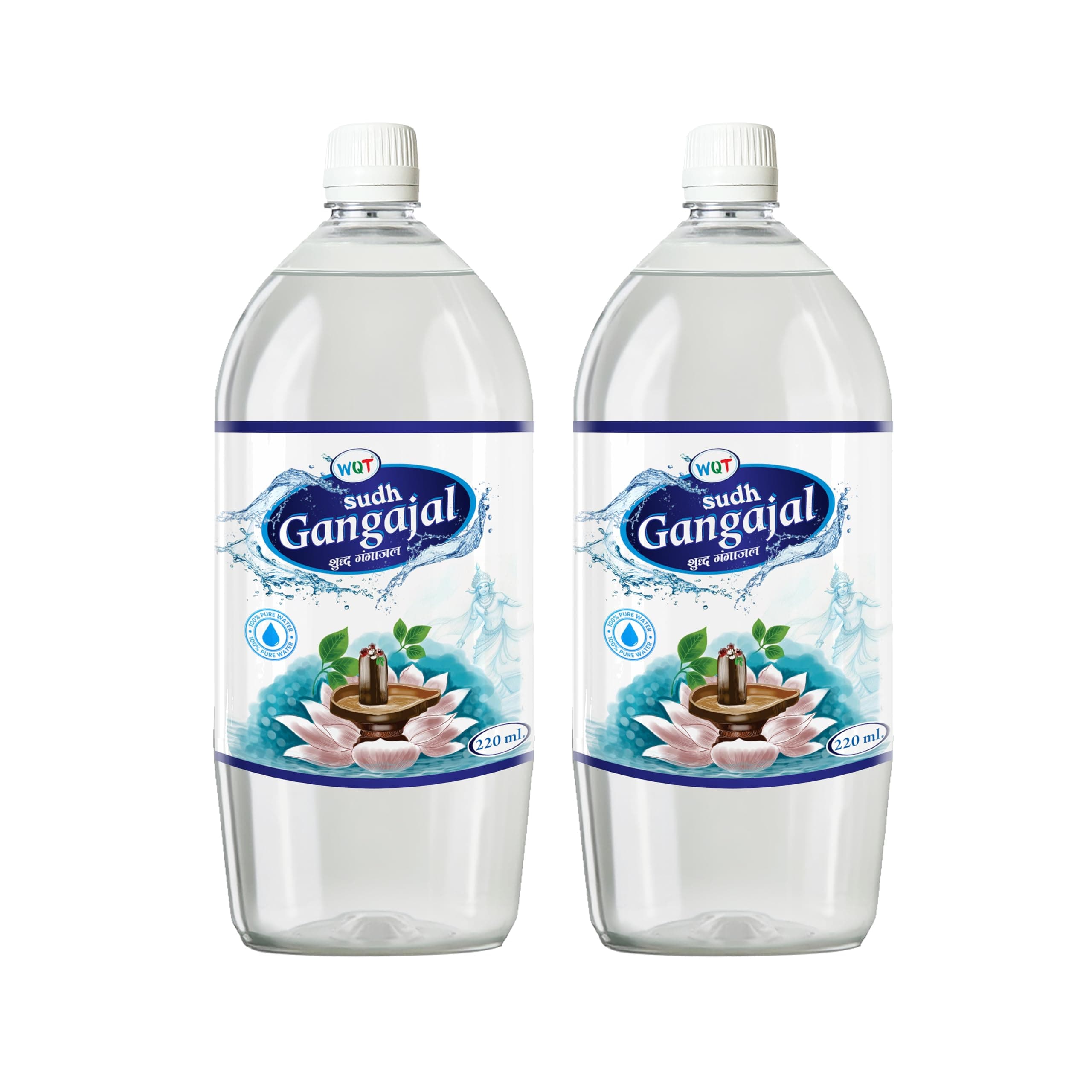 Ganga Jal 220 ML Pack of 2 The Purest holly water directly from Gangotri - For Ritulas and Religious Rites