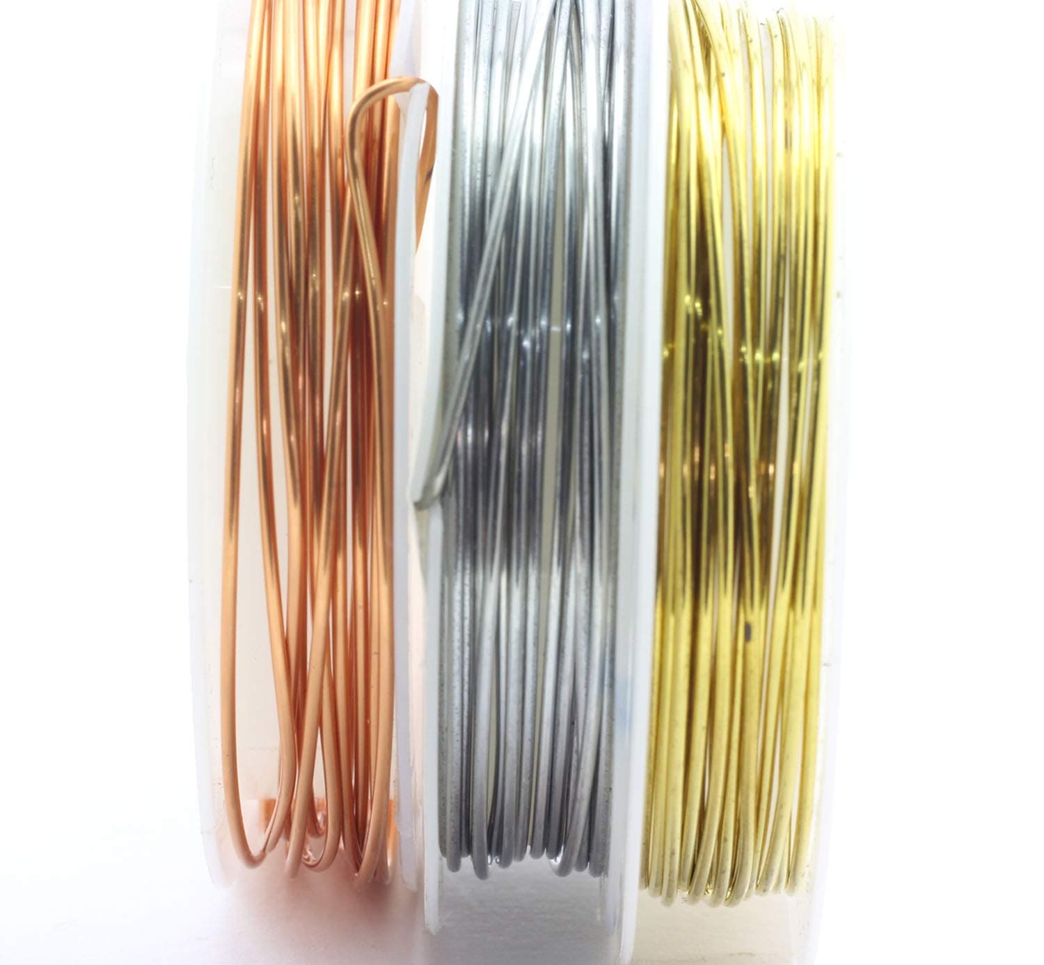 ART IFACT 30 Meters - Copper, Silver and Brass Wire (10 Meters Each) for Beading, Craft Work, Flower Making, Hobby and School Projects