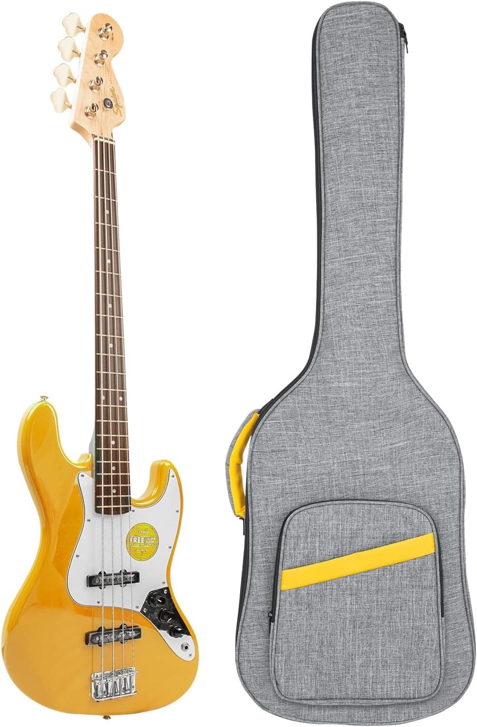 LETSROCK Bass Guitar Case, Gig Bag With Thick Padding, Backpack Soft Electric Guitar Bag, Dual Adjustable Shoulder Strap, Pocket & Neck Strap, Gray, Modern