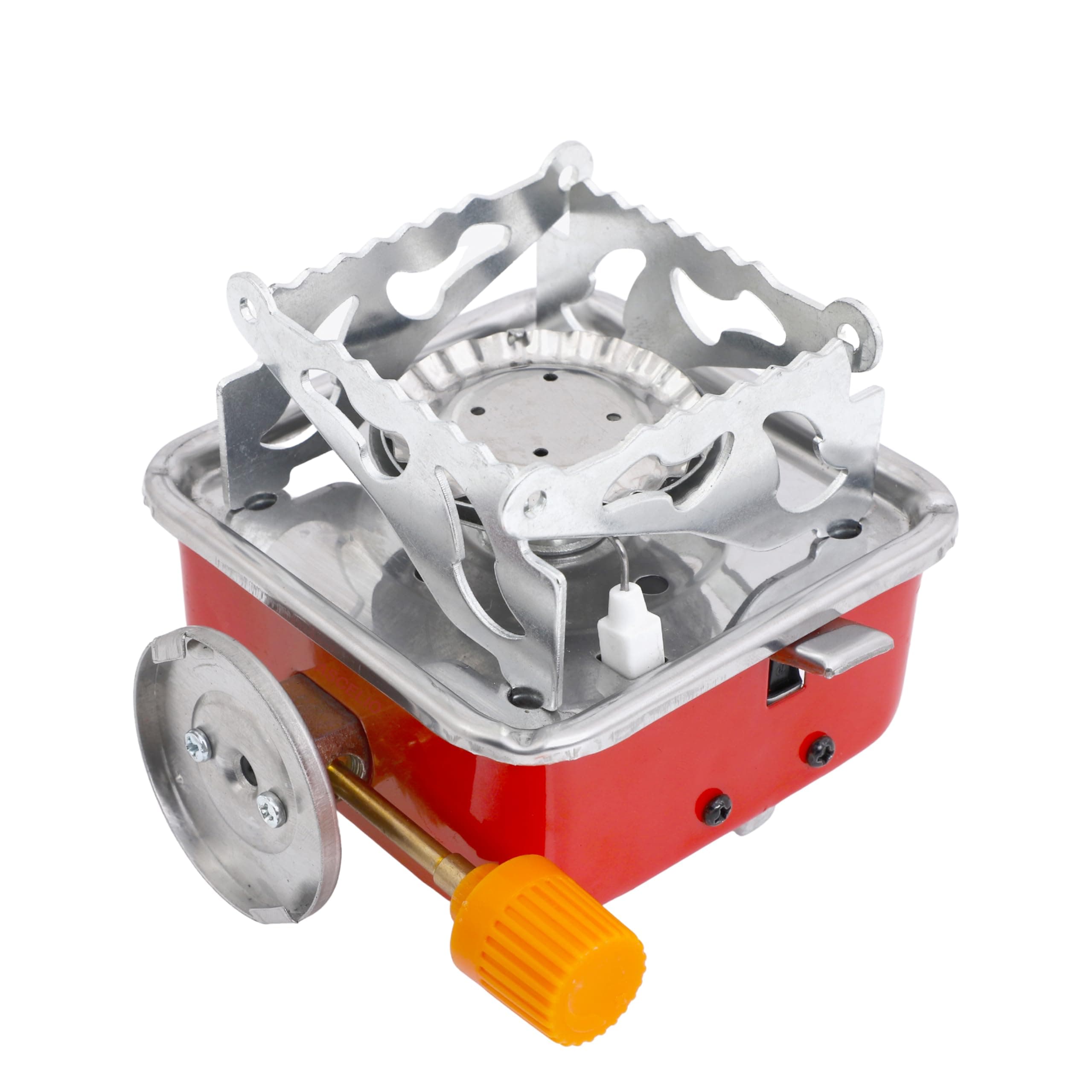 ASCELIO Portable Gas Stove - Mini Camping Stove with Butane Gas Burner, Stainless Steel, Folding Design, Includes Pouch