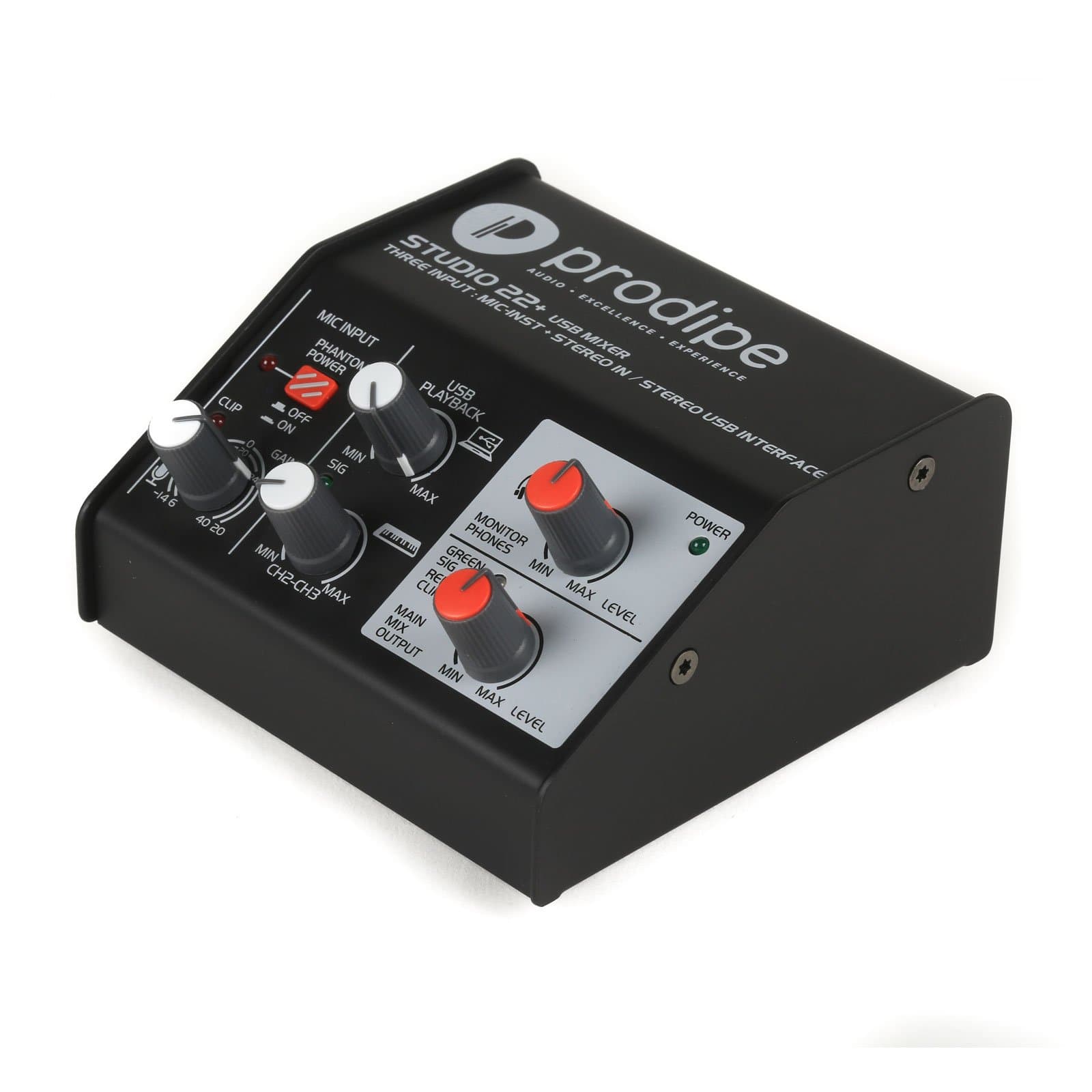 Prodipe Studio 22+ Audio Interface (3 Channels, USB, Windows)